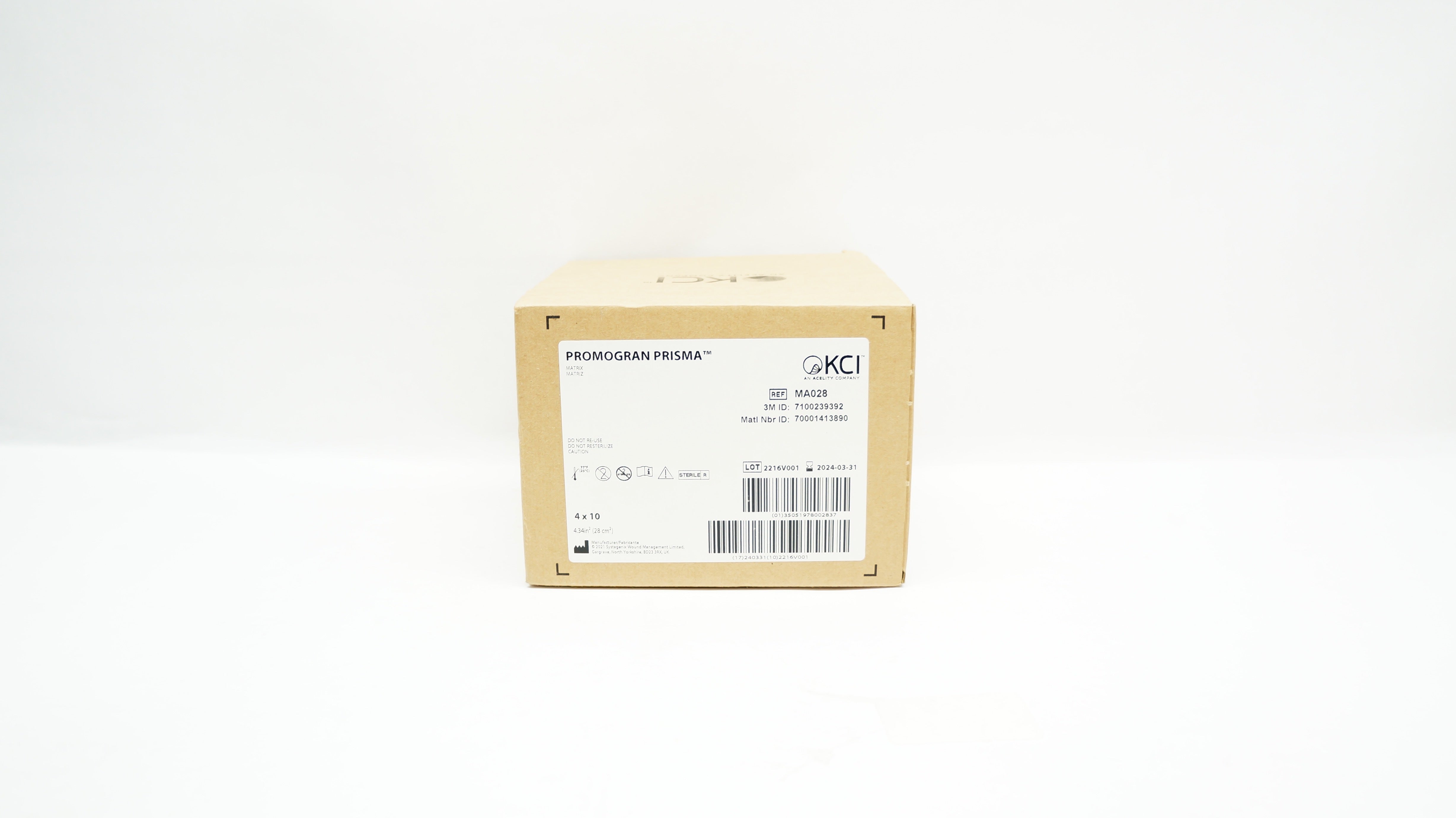 KCI MA028 Acelity Promogran Prisma Ag Matrix 4.34inch 2 - Case of 400