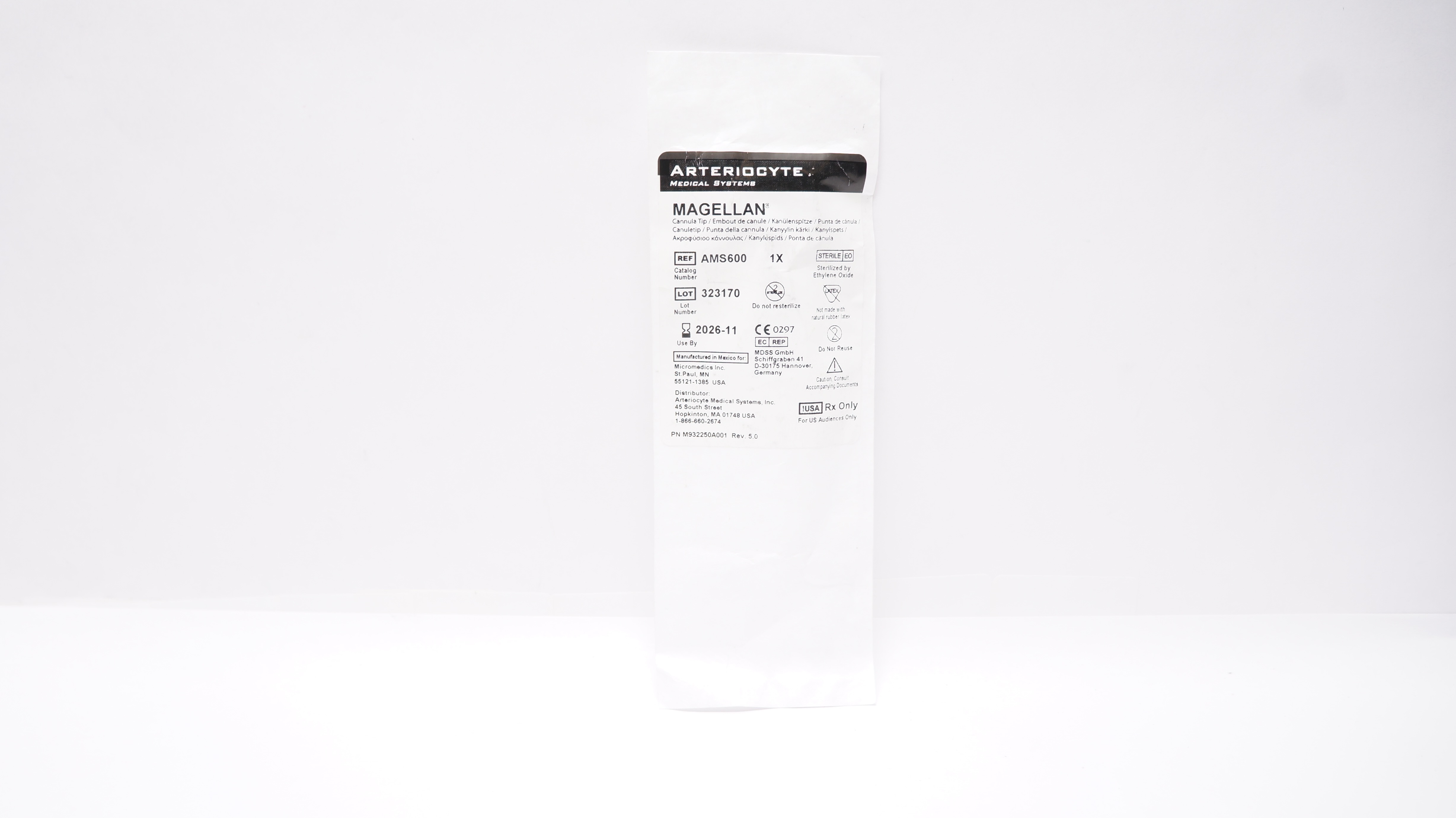 Arteriocyte AMS600 MAGELLAN Cannula Tip