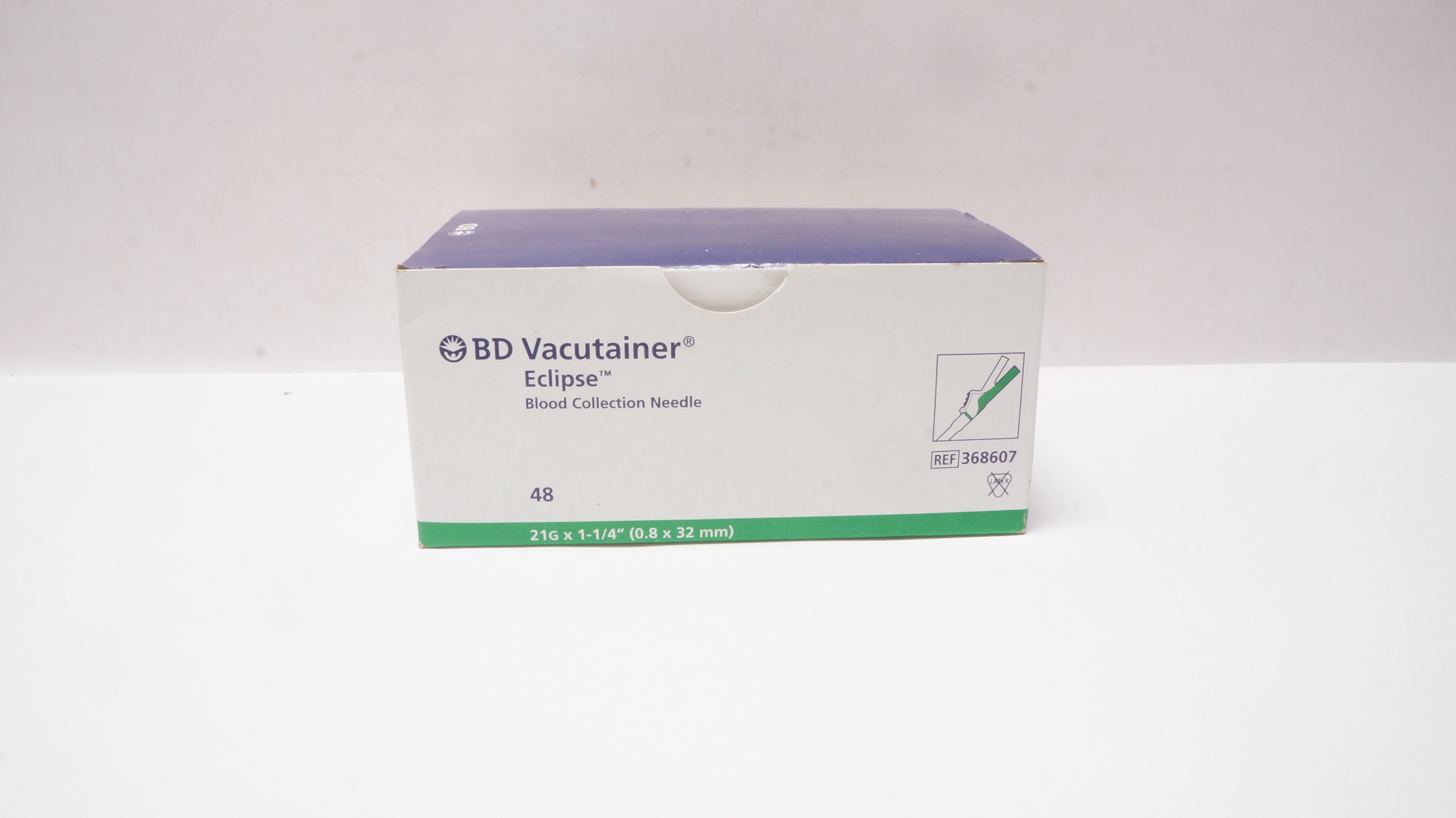 BD 368607 Vacutainer Eclipse Blood Collection Ndle 21G x 1-1/4inch(x)- Box of 48
