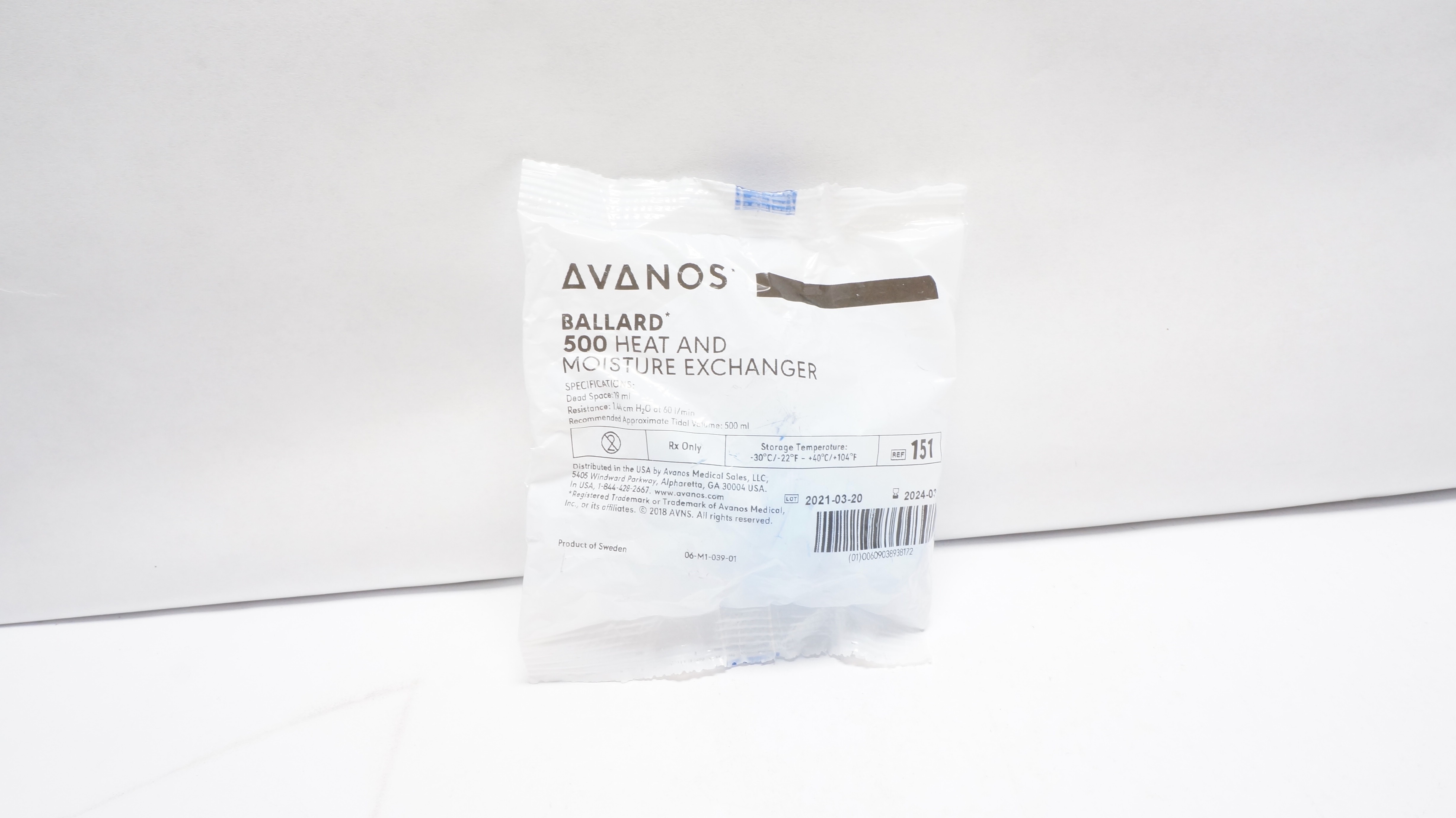 Avanos 151 Ballard 500 Heat & Moisture Exchanger (x)