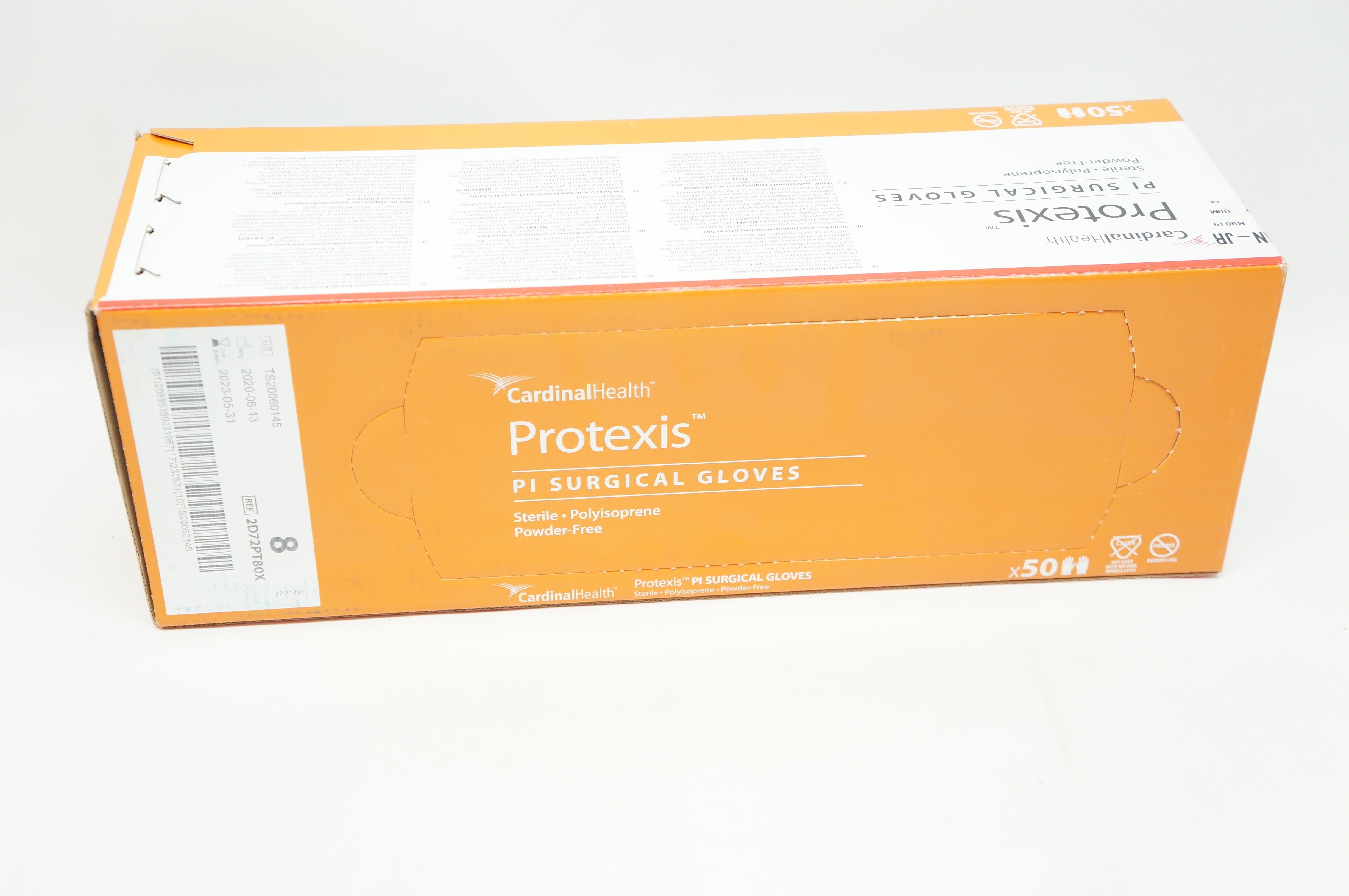 Cardinal Health 2D72PT80X Protexis Polyisoprene  Surgical Gloves 8 - Box of 50