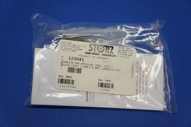 Karl Storz 123041 Farrior Ear Speculum, Oval, Size 1 Outer Diam: 3.8mm x 4.8mm
