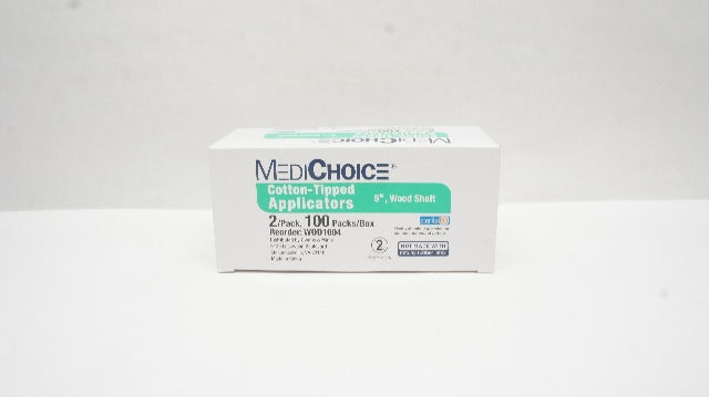MediChoice WOD1004 Cotton-Tipped Applicators Wood Shaft 6 inch - Box of 200 (x)