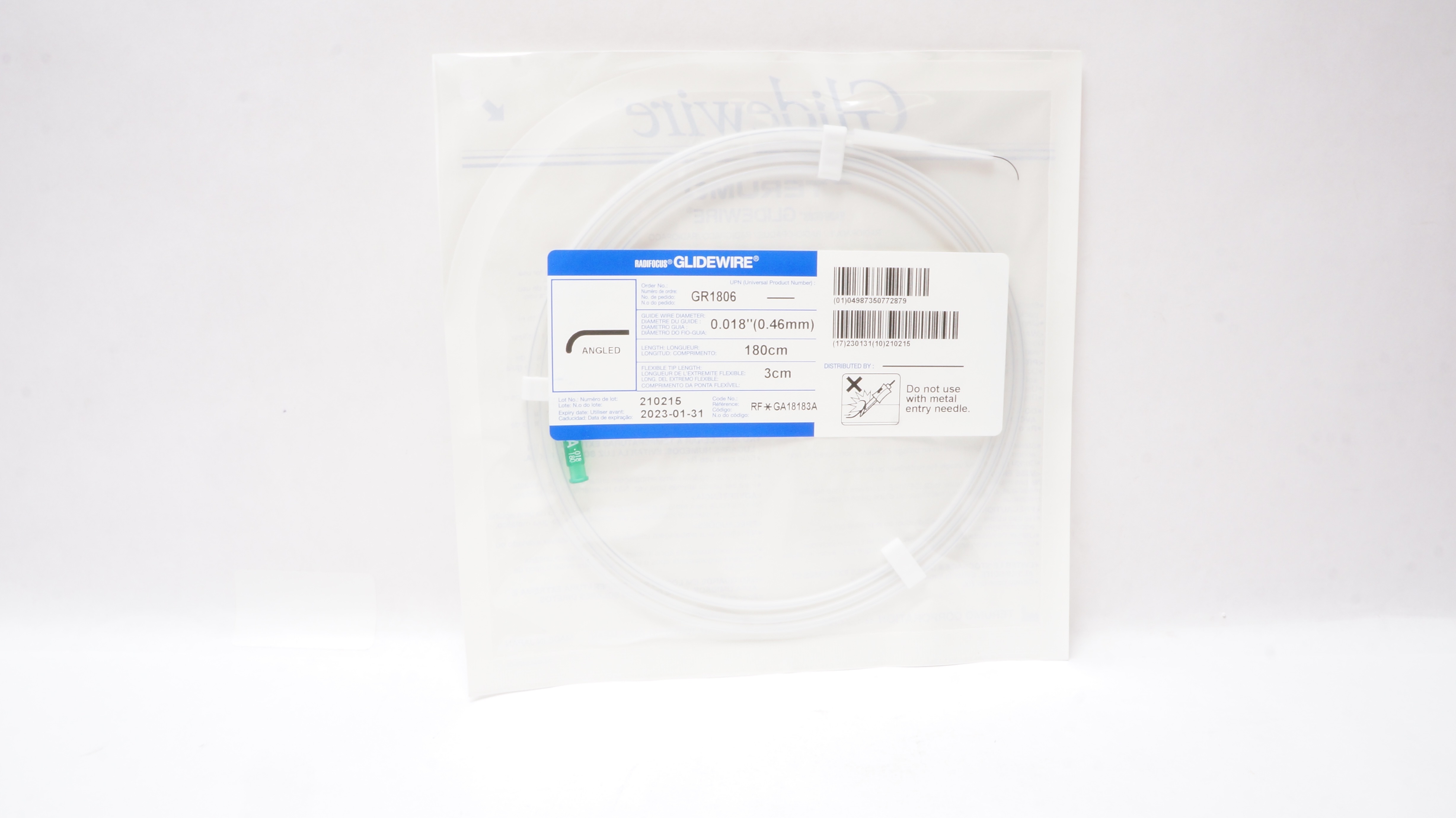 Terumo GR1806 Radifocus Glidewire 0.018inch x 3cm x 180cm (x)