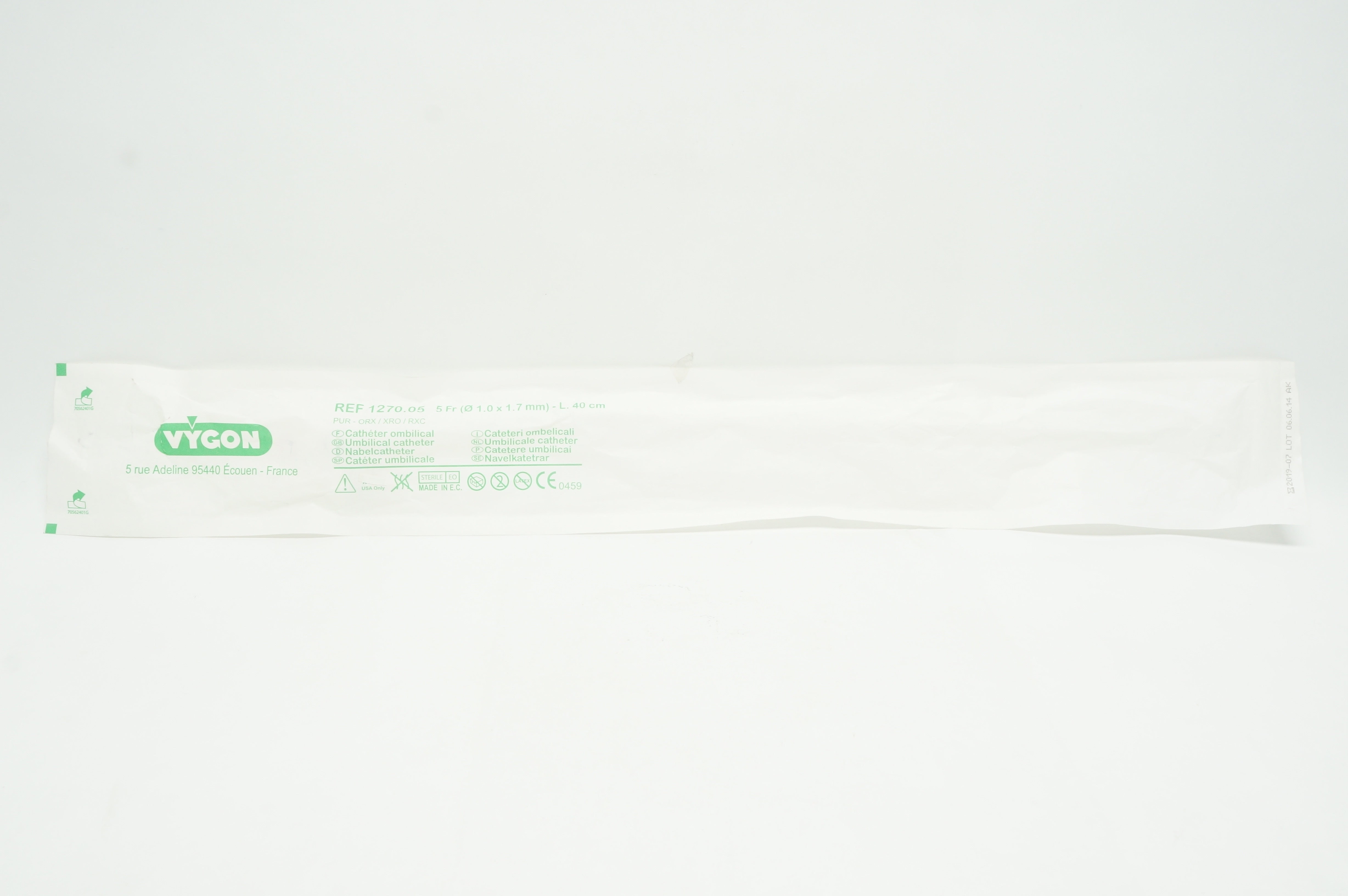 Vygon 1270.05 Umbilical Cath. PUR-ORX 5Fr x 40cm (x)