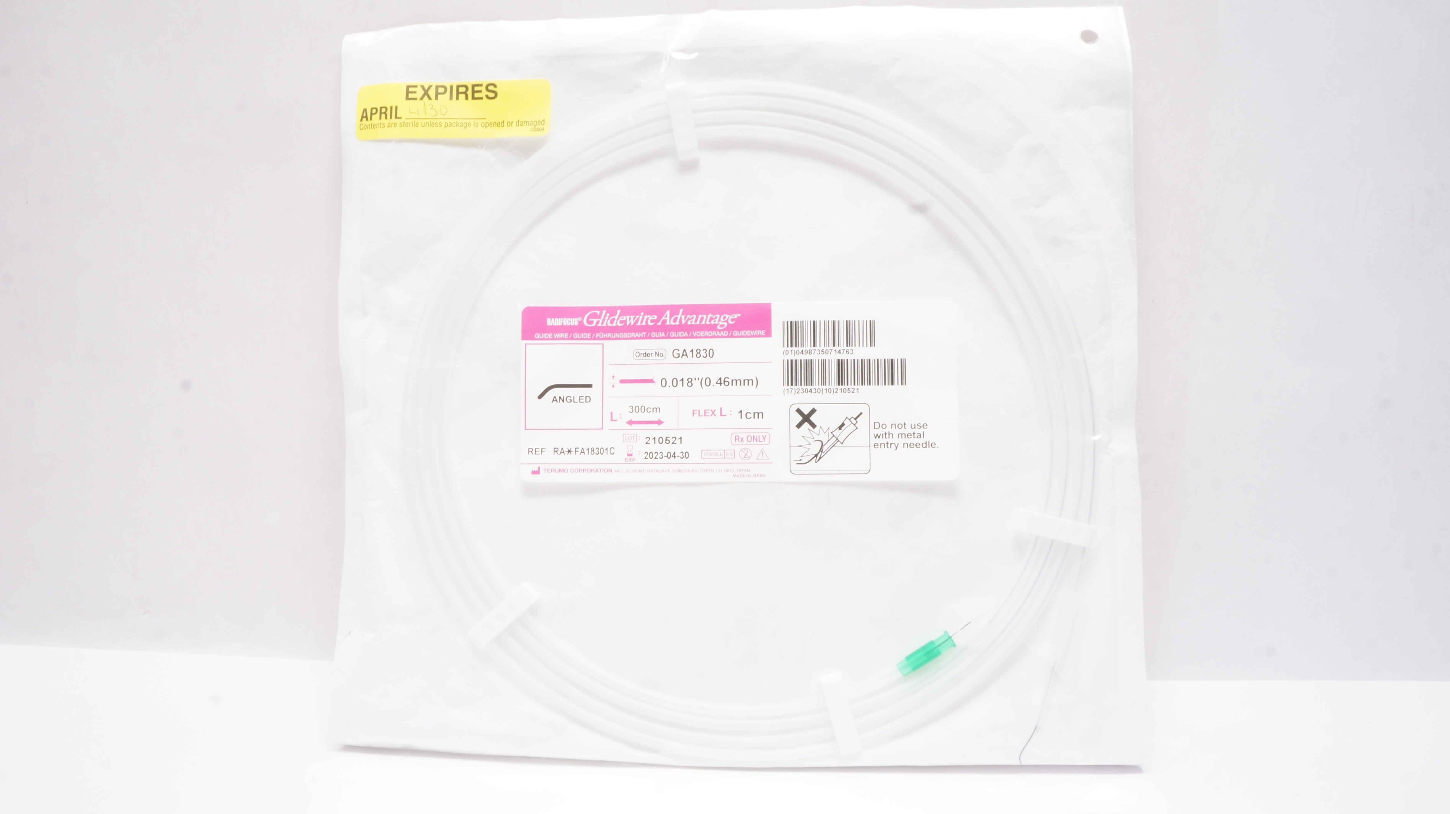 Terumo GA1830 Radifocus Glidewire Advantage 0.018inch x 300cm (x)