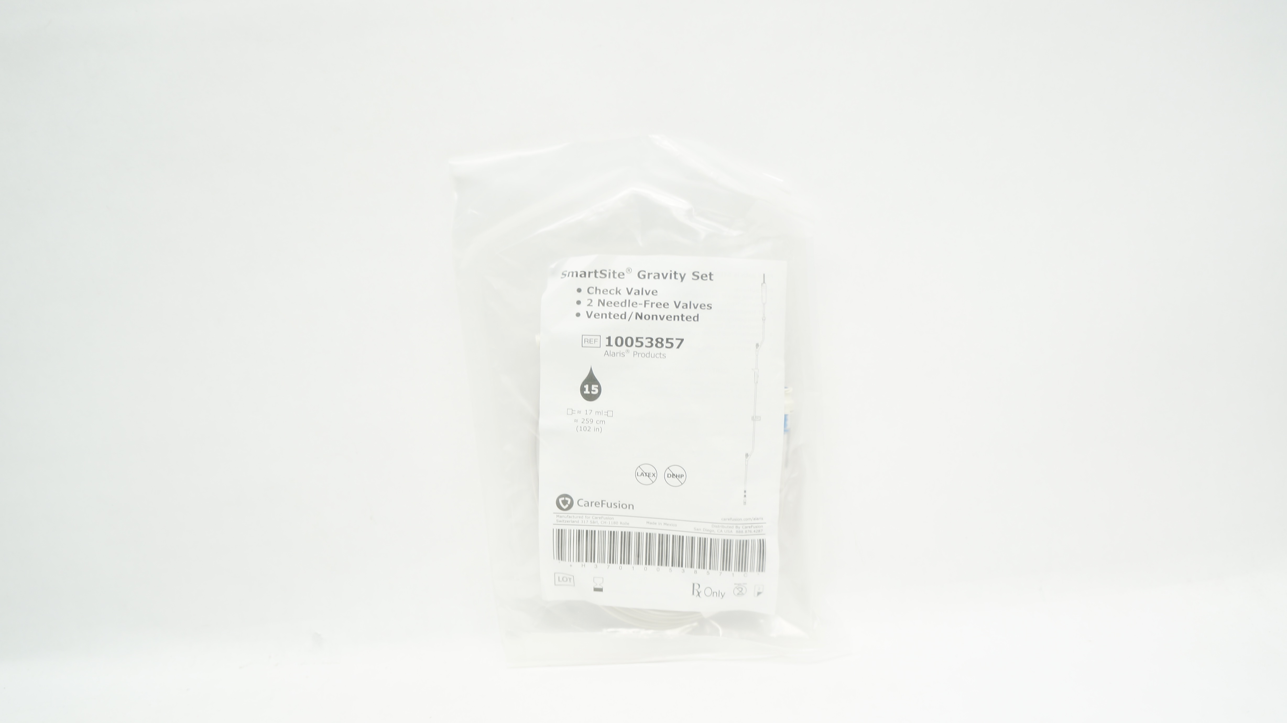 CareFuison 10053857 SmartSite Gravity Set 17ml x 102inch (Approx.) 15Drops/ml(x)
