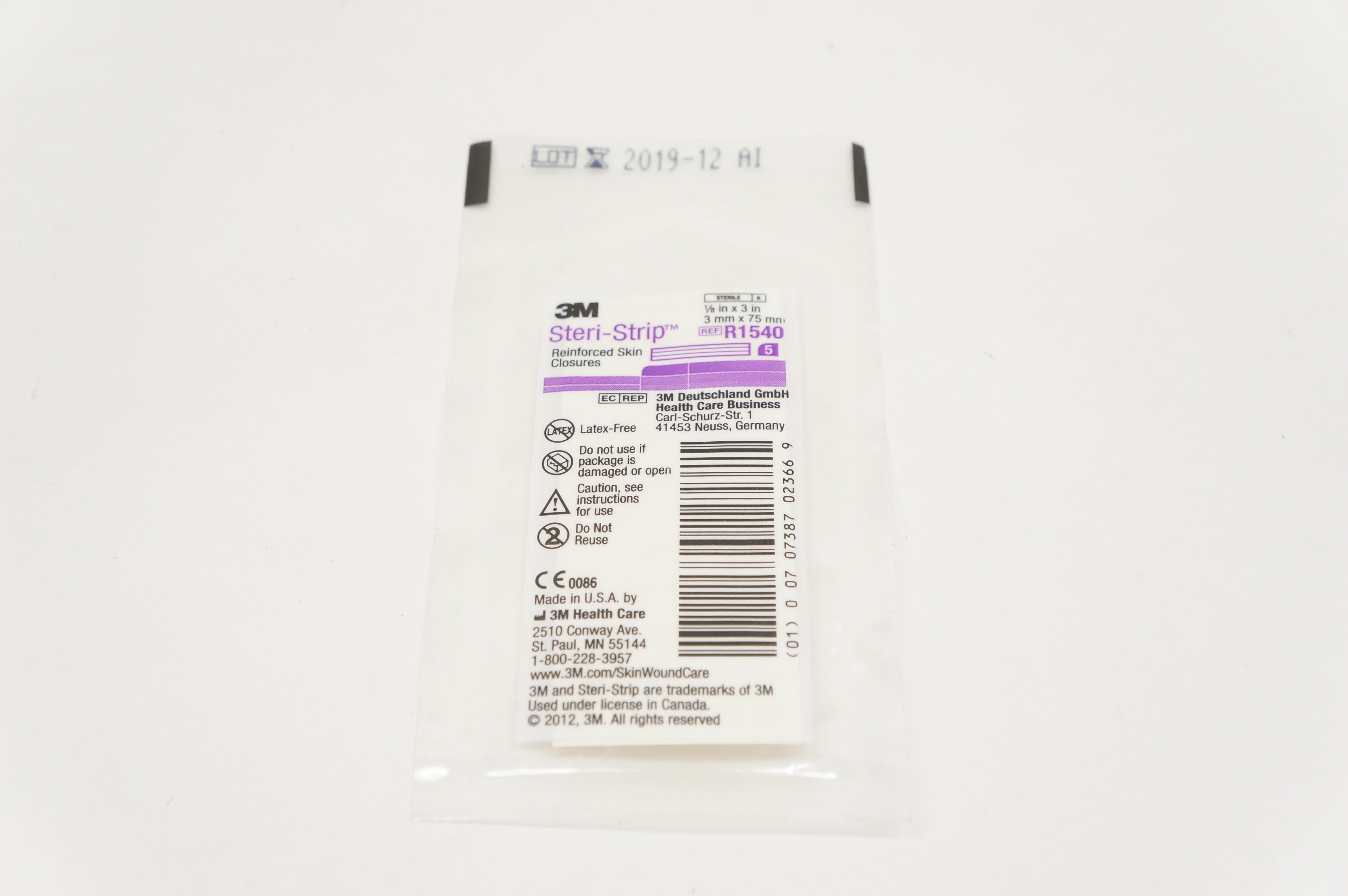 3M R1540 Steri-Strip Reinforced Skin Closures 1/8inch x 3inch (x)