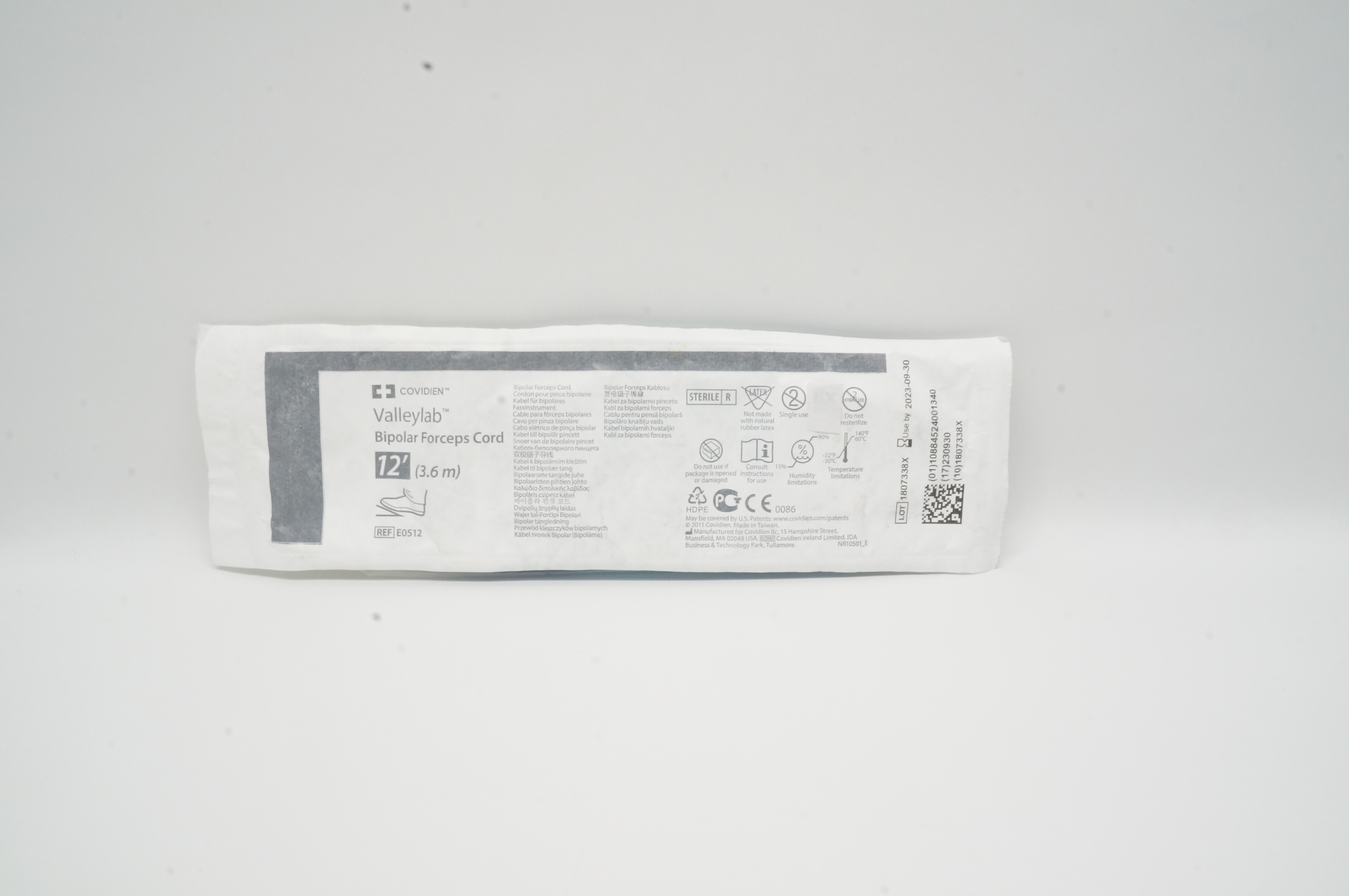 Covidien E0512 Valeylab Bipolar Forceps Cord 12inch