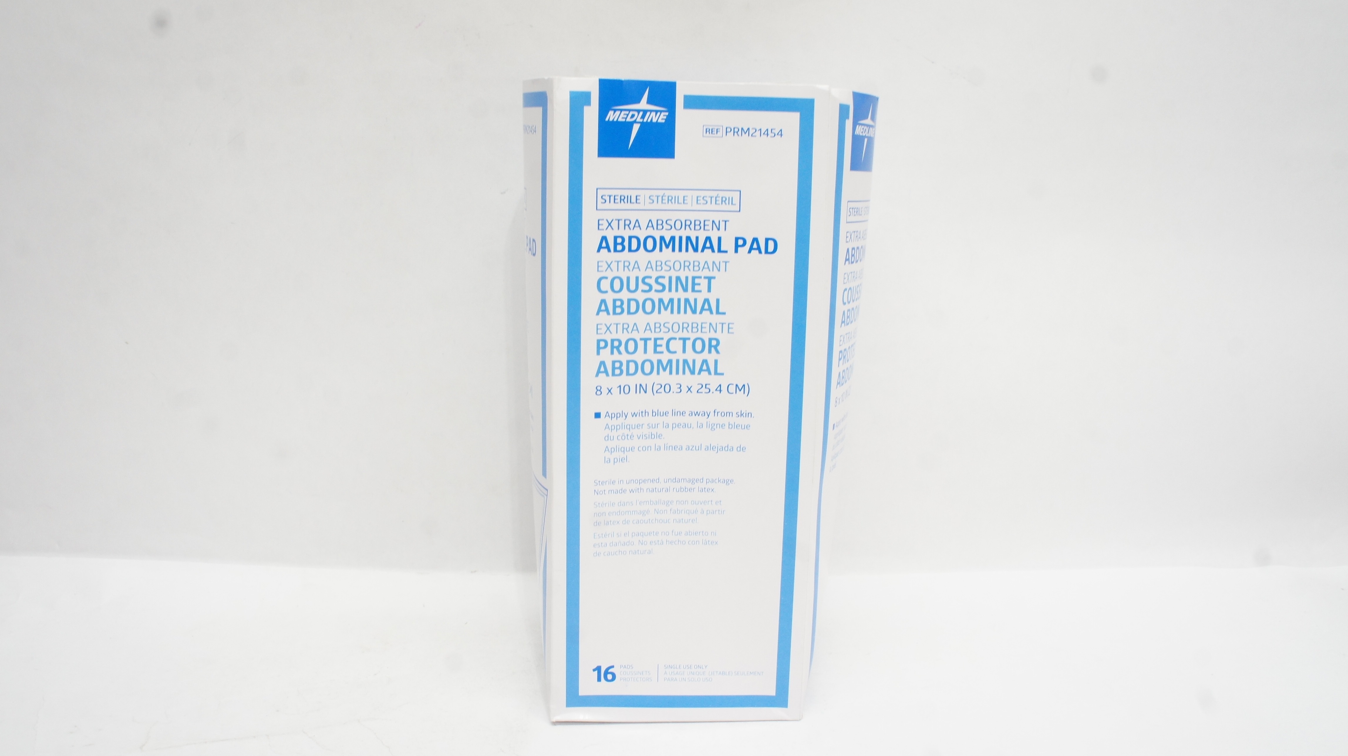 Medline PRM21454 Abdominal Pad, Extra Absorbent, Sterile 8 x 10inch - Box of 7