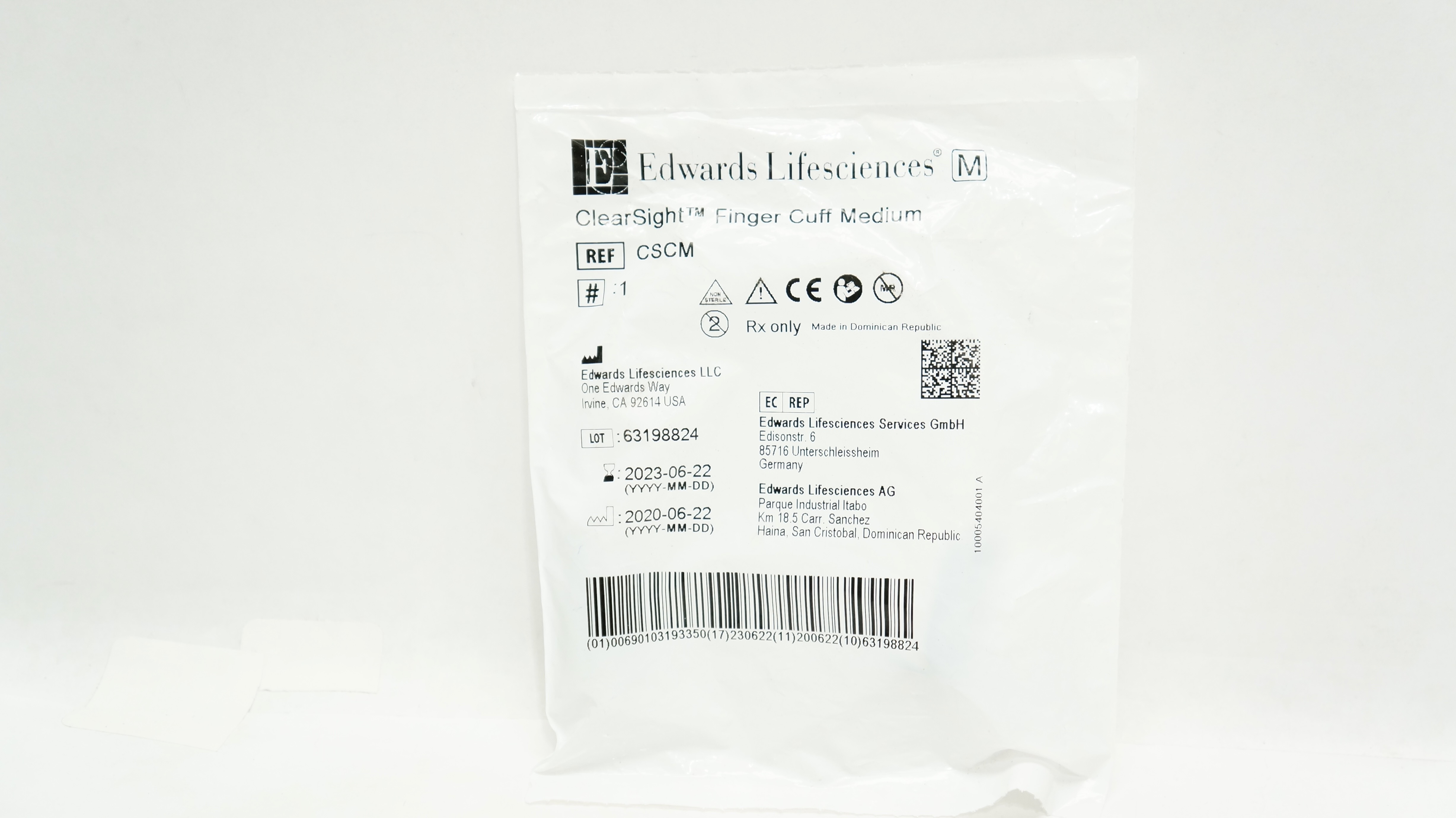 Edwards Lifesciences CSCM ClearSight Finger Cuff, Medium