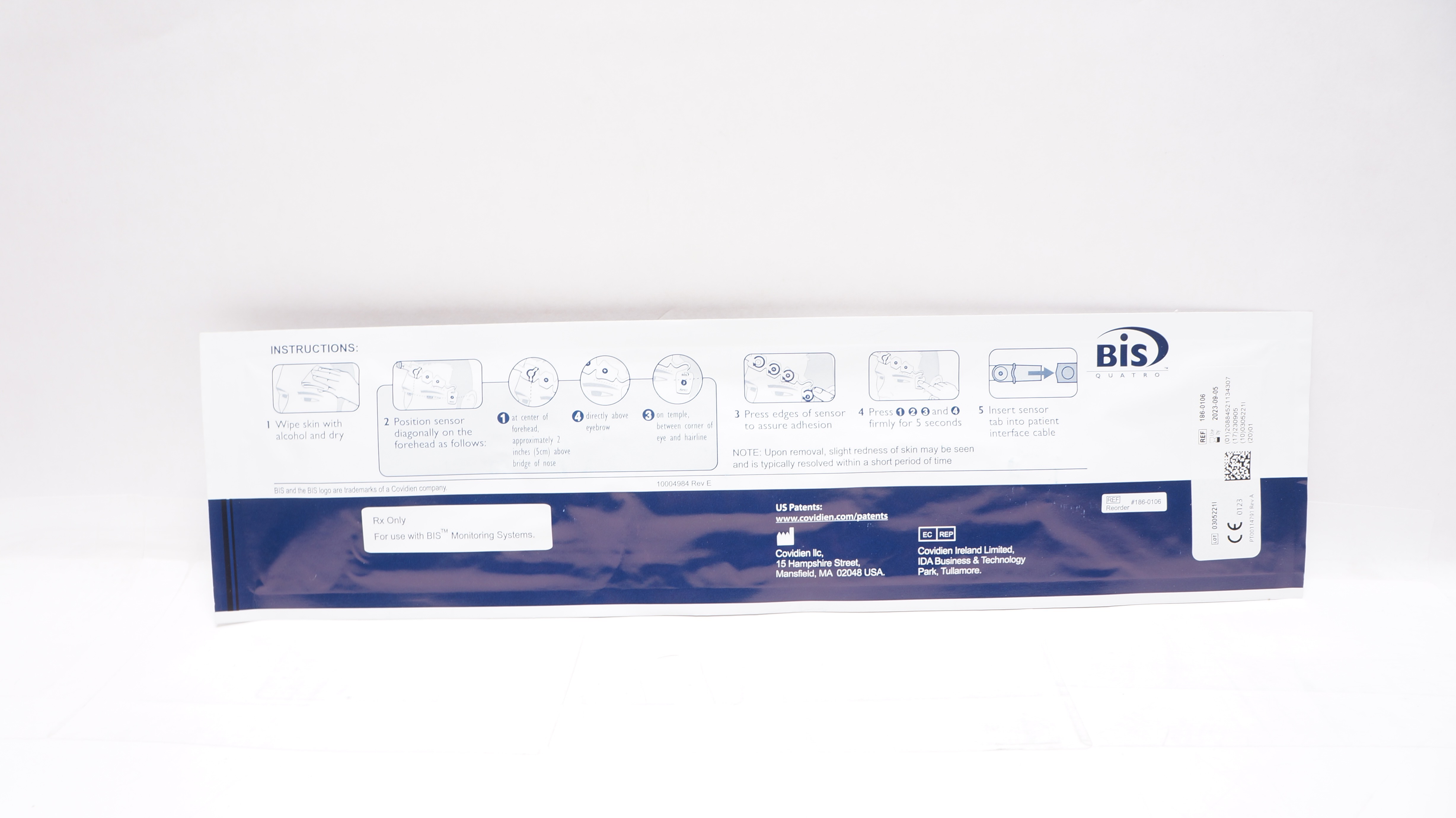 Covidien 186-0106 BIS Quatro XP Platform Sensor (x)