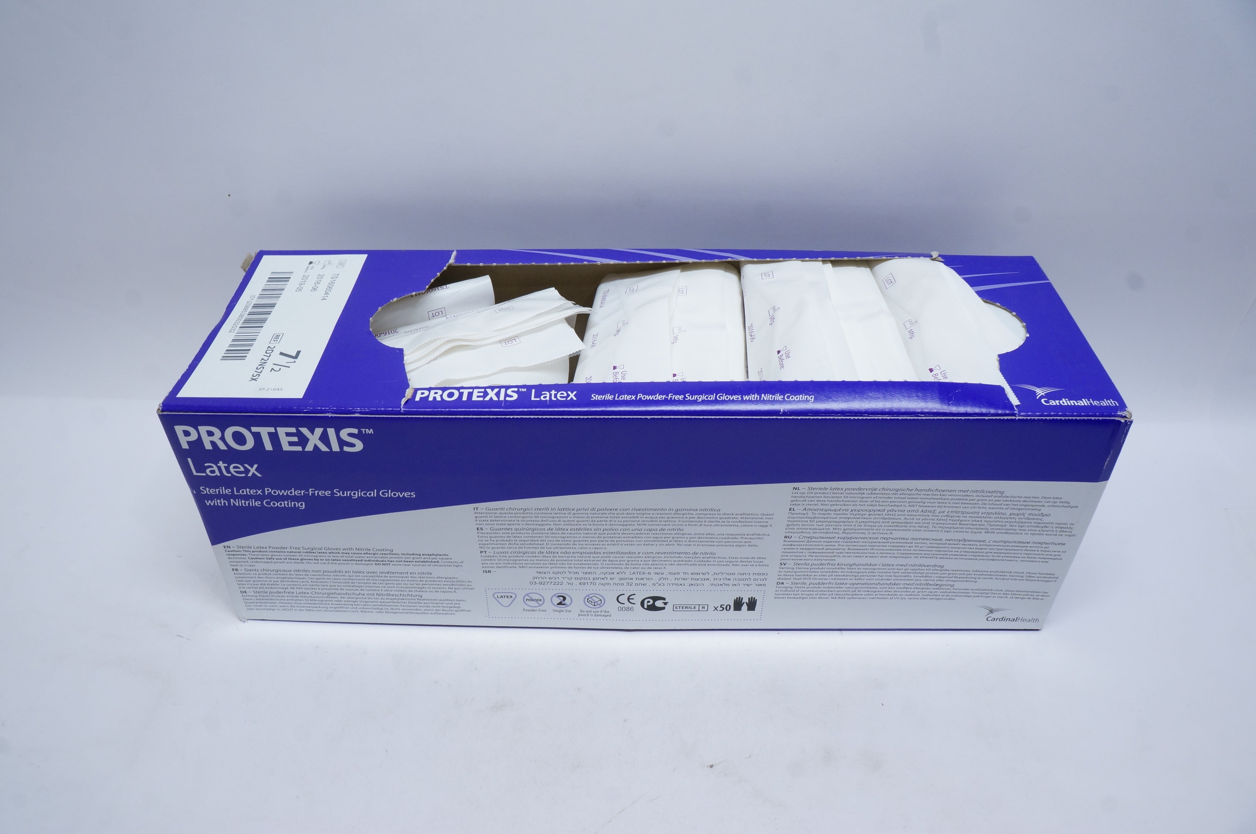 Cardinal Health 2D72NS75X PROTEXIS Latex Sterile Gloves 7-1/2 (x) - Box of 40