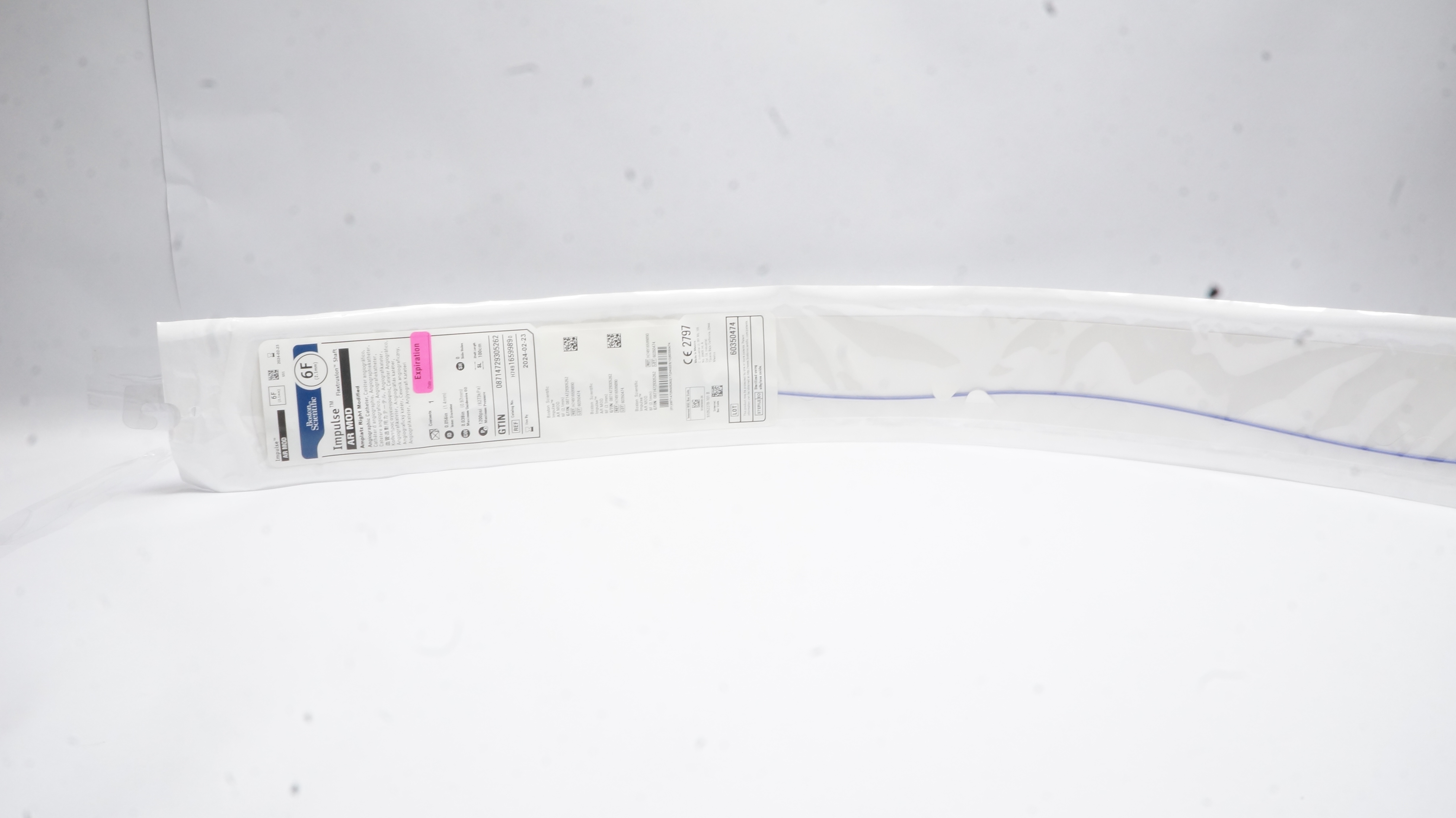 Boston Scientific 1659989 Impulse Flextrusion Shaft Angiographic Cath. 6F (x)