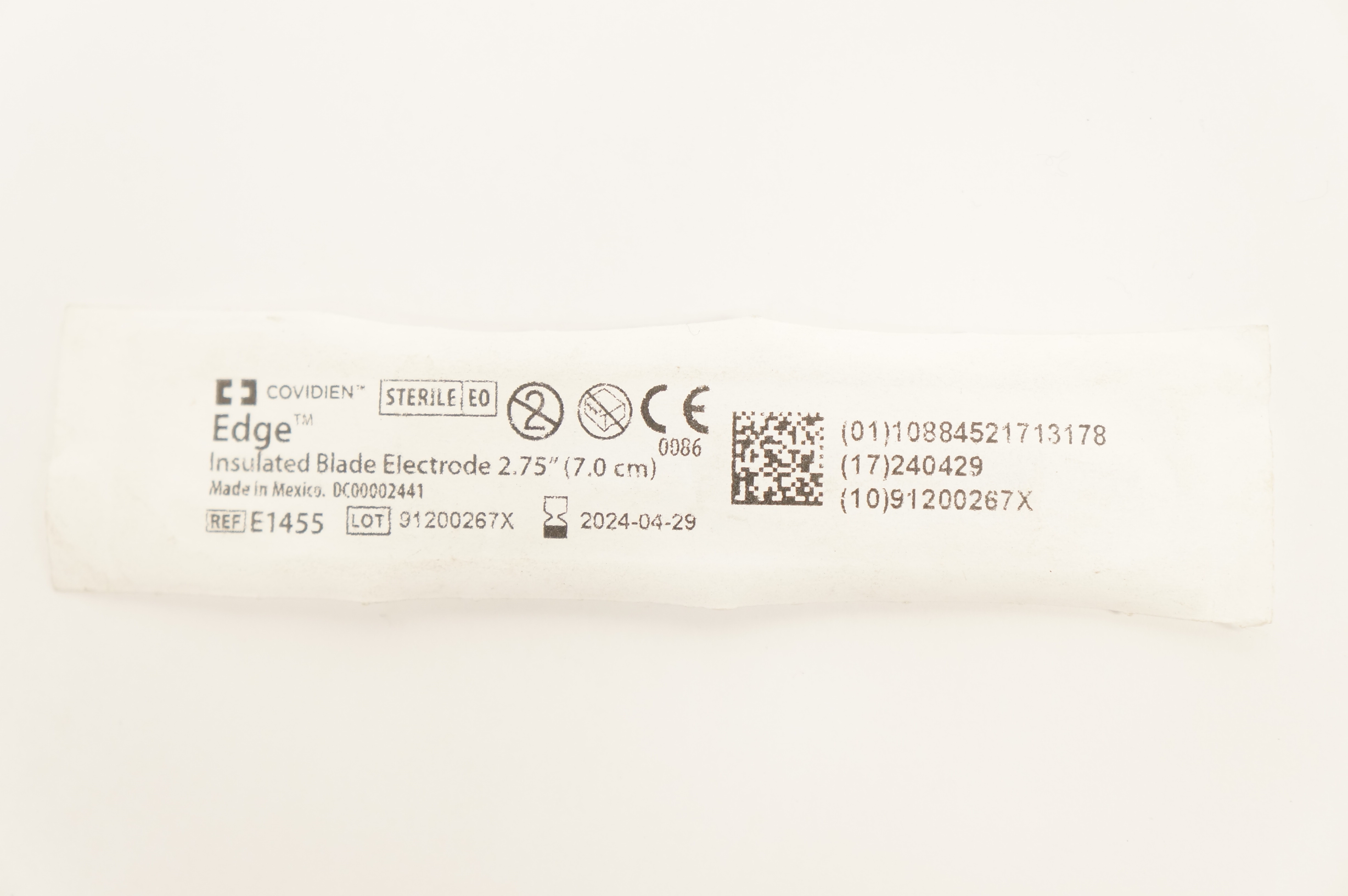Covidien E1455 Edge Insulated Blade Electrode 2.75inch