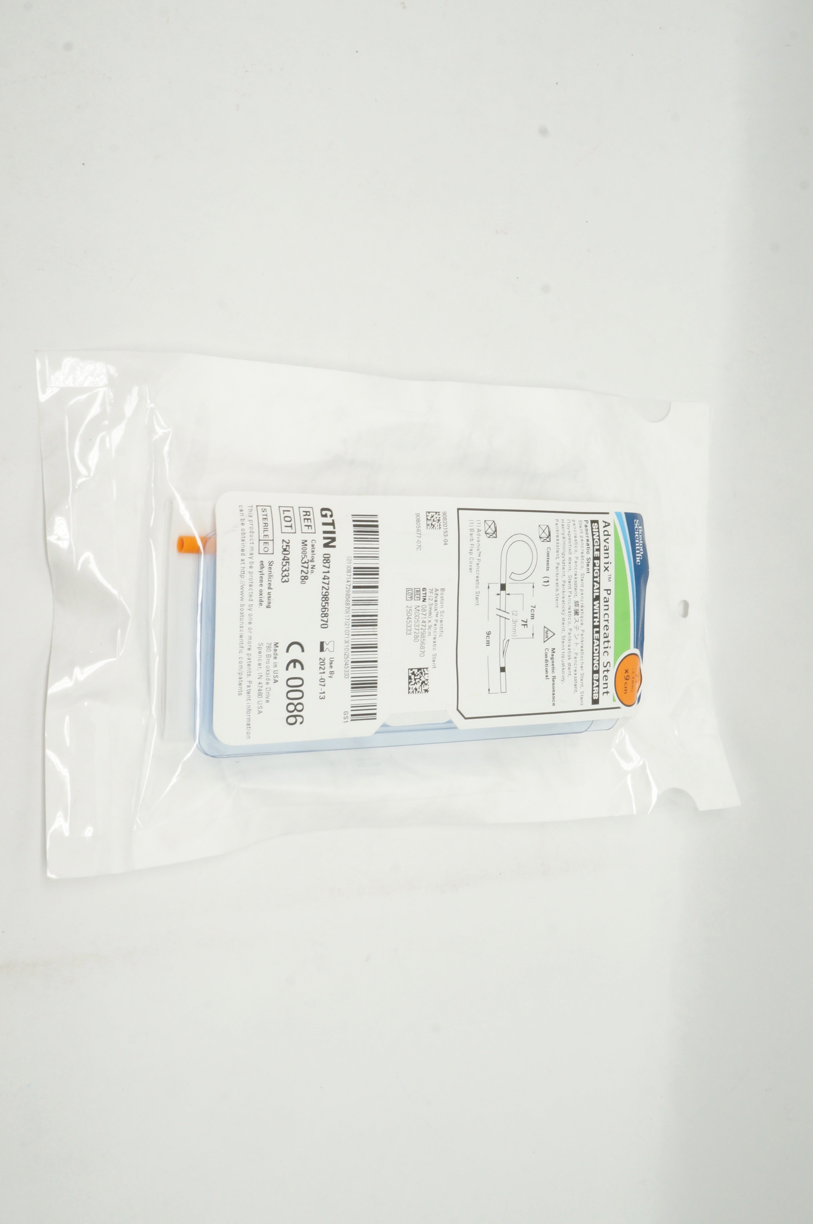 Boston Scientific 3728 Advanix Pancreatic Stent 7F x 9cm (x)