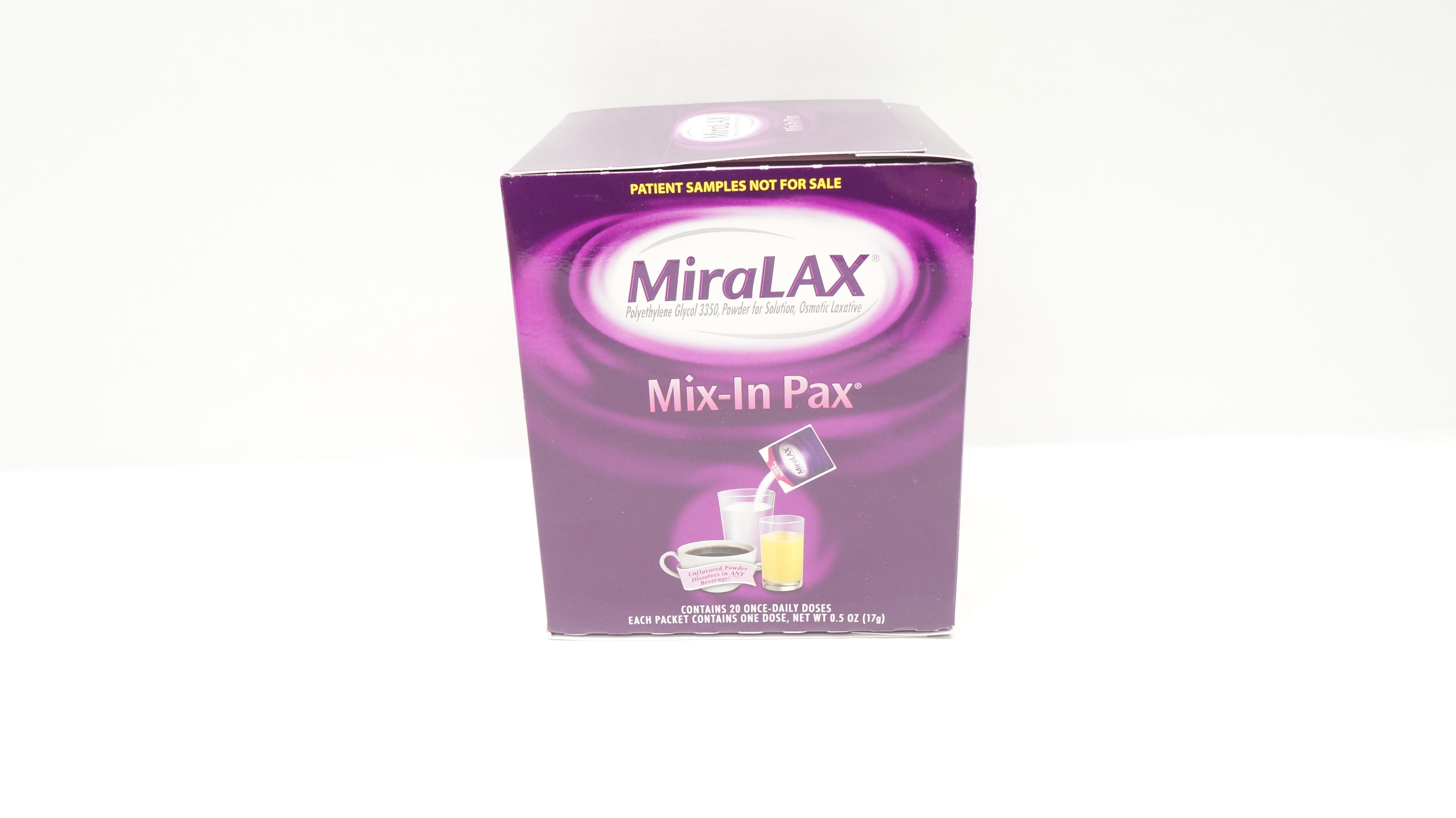 Bayer MiraLAX Polyethylene Glycol 3350, Powder For Solution - Box of 20