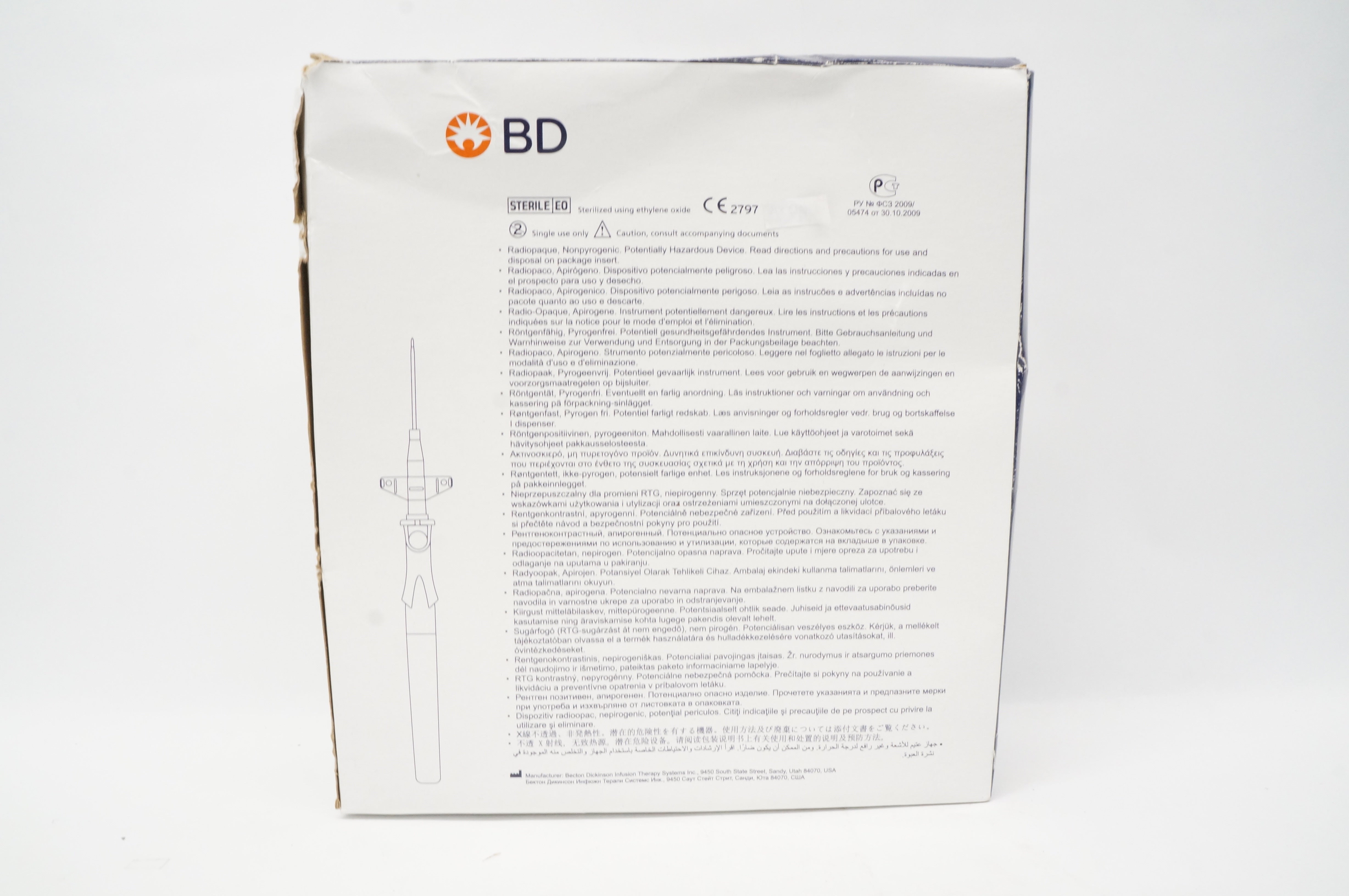BD 382644 Autoguard BC Winged Shielded I.V. Cath. 18GA. x 1.16in. - Box of 30