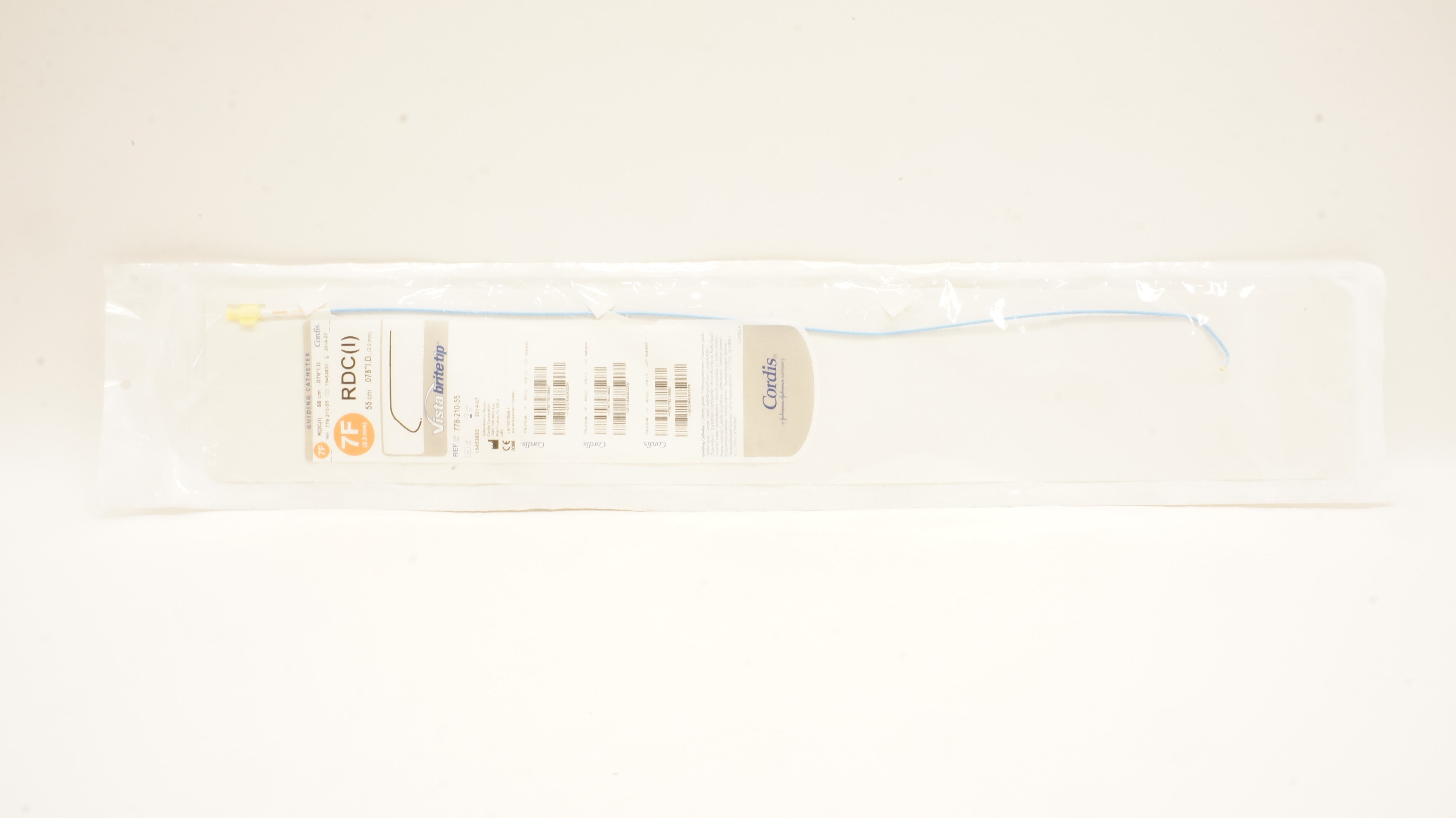 Cordis 778-210-55 Vista Brite-Tip Guiding Cath. RDC(I) 7F x 55cm x .078 inch (x)