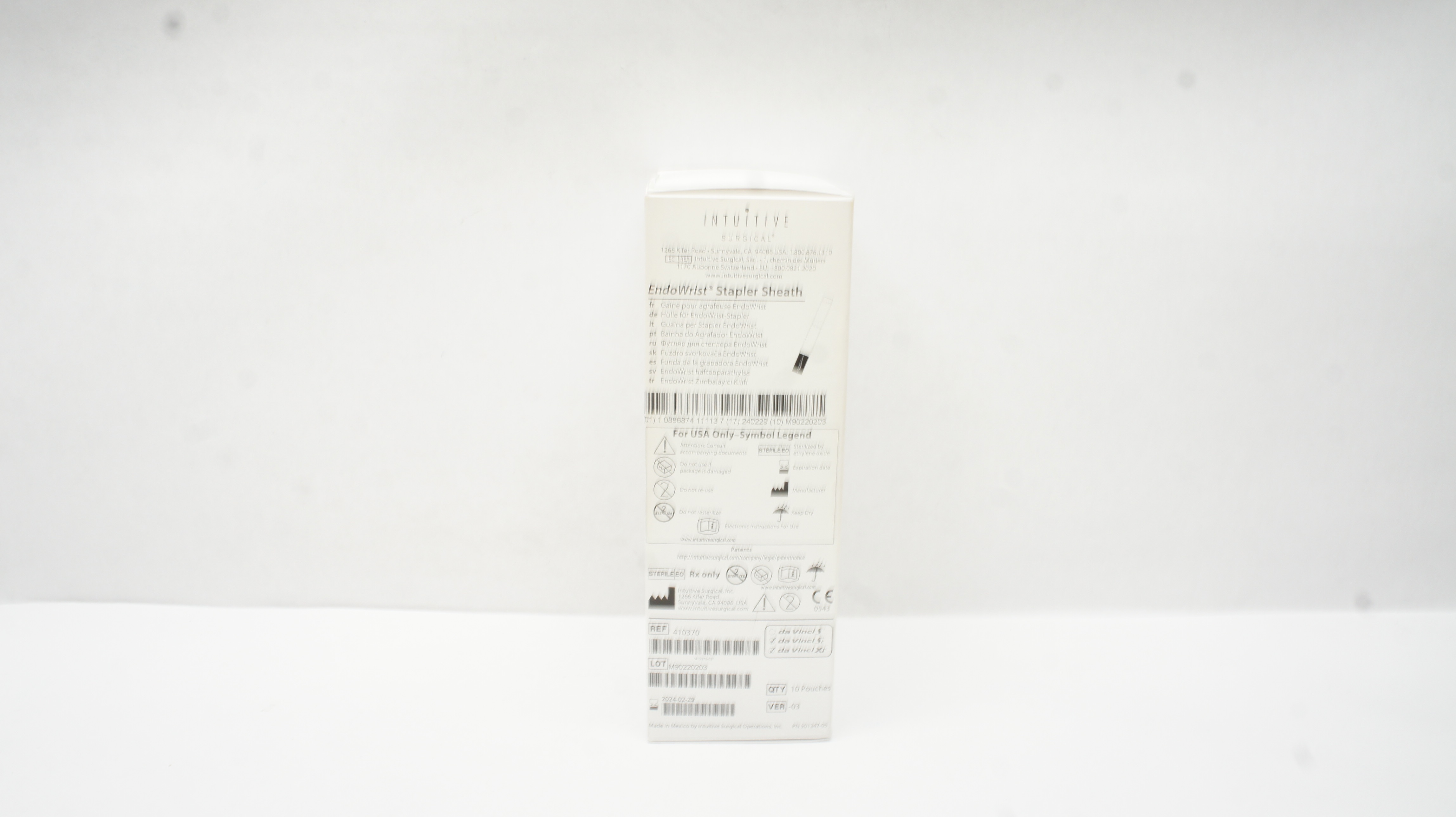 Intuitive Surgical 410370 da Vinci Si, Xi EndoWrist Stapler Sheath (x)-Box of 10