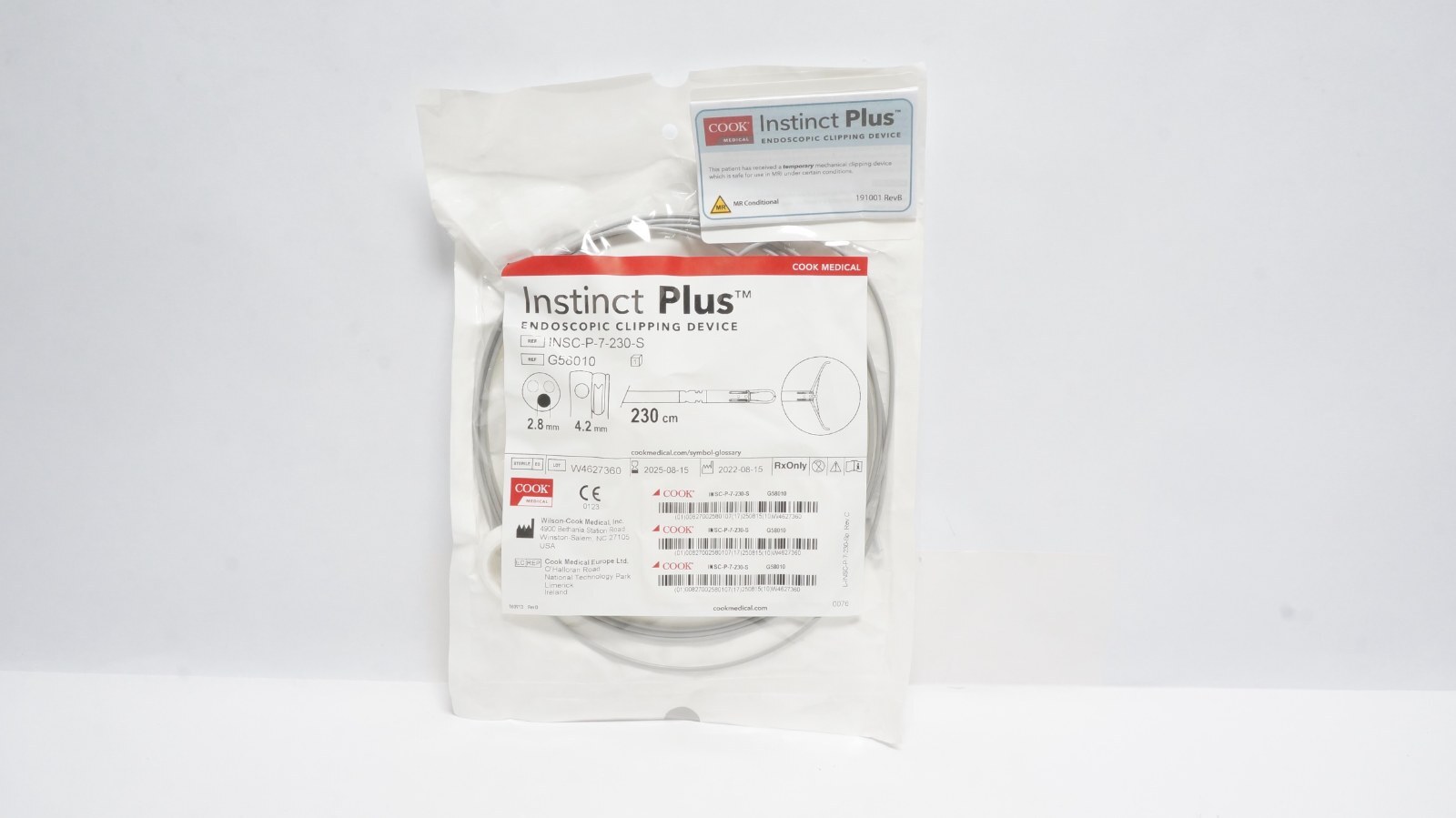 Cook Medical G58010 Instinct Plus Endoscopic Clipping Device 230 cm