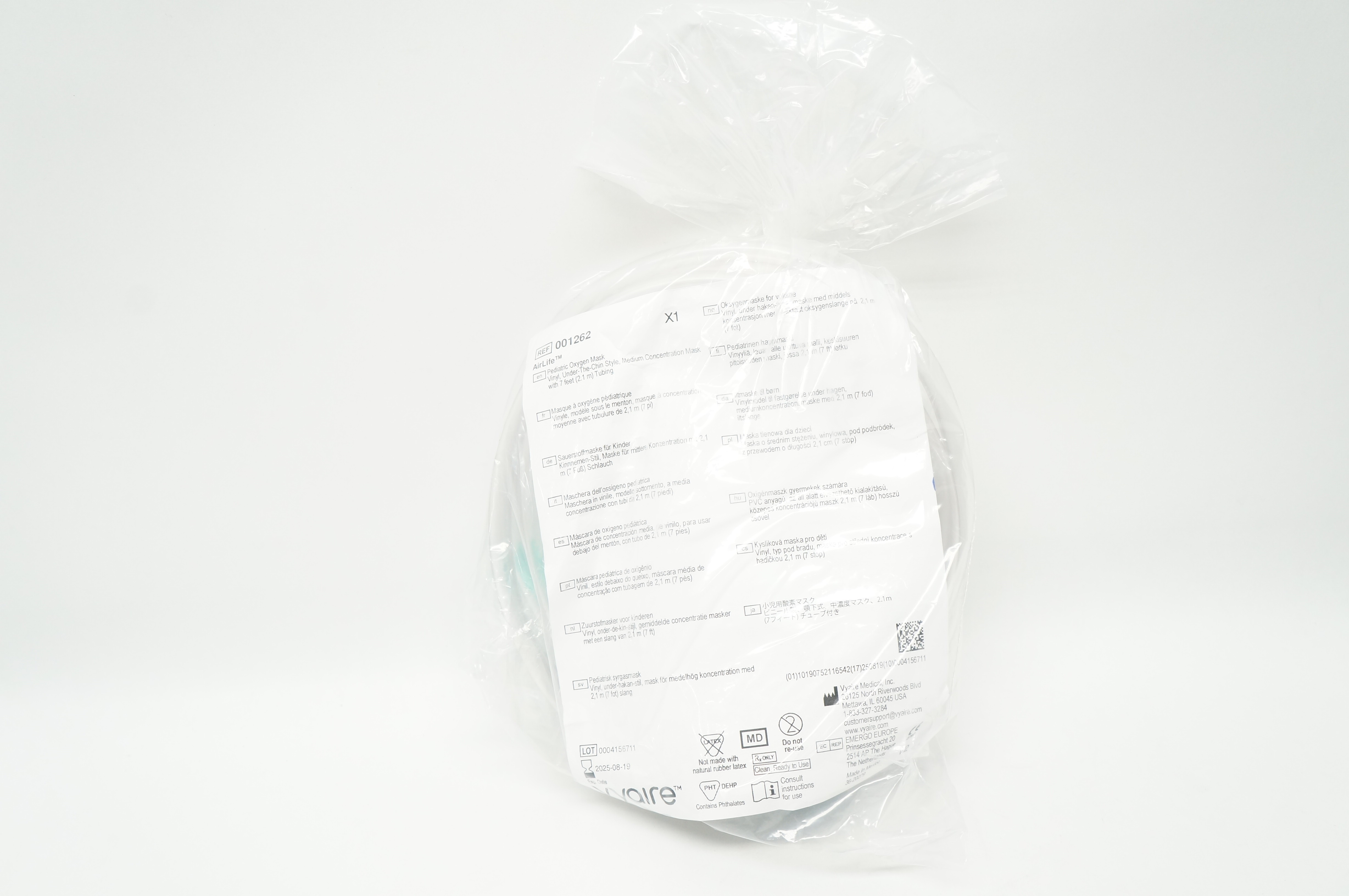 Vyaire 001262 AirLife Pediatric Oxygen Mask