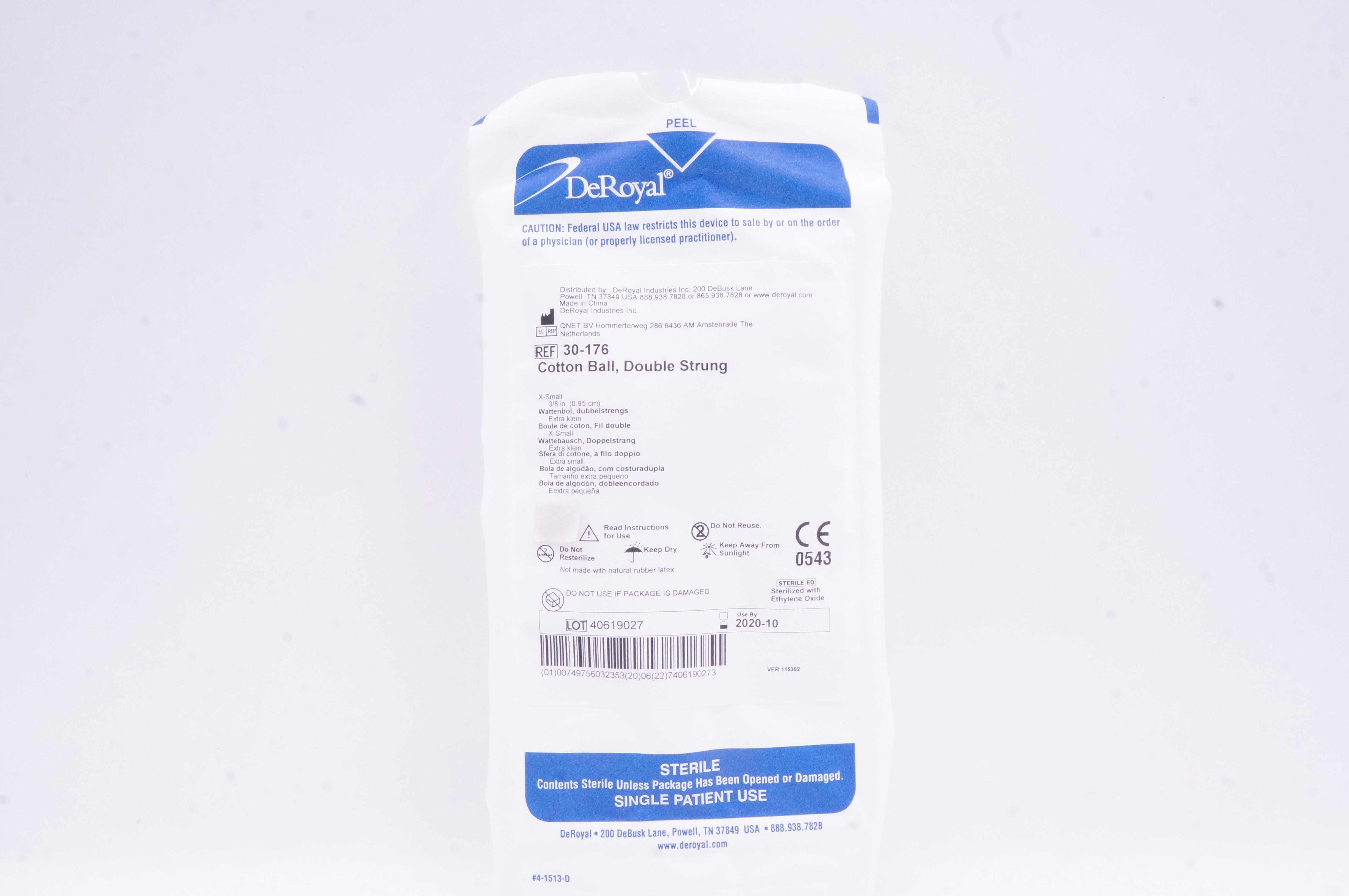 DeRoyal 30-176 Cotton Ball Double Strung (x)