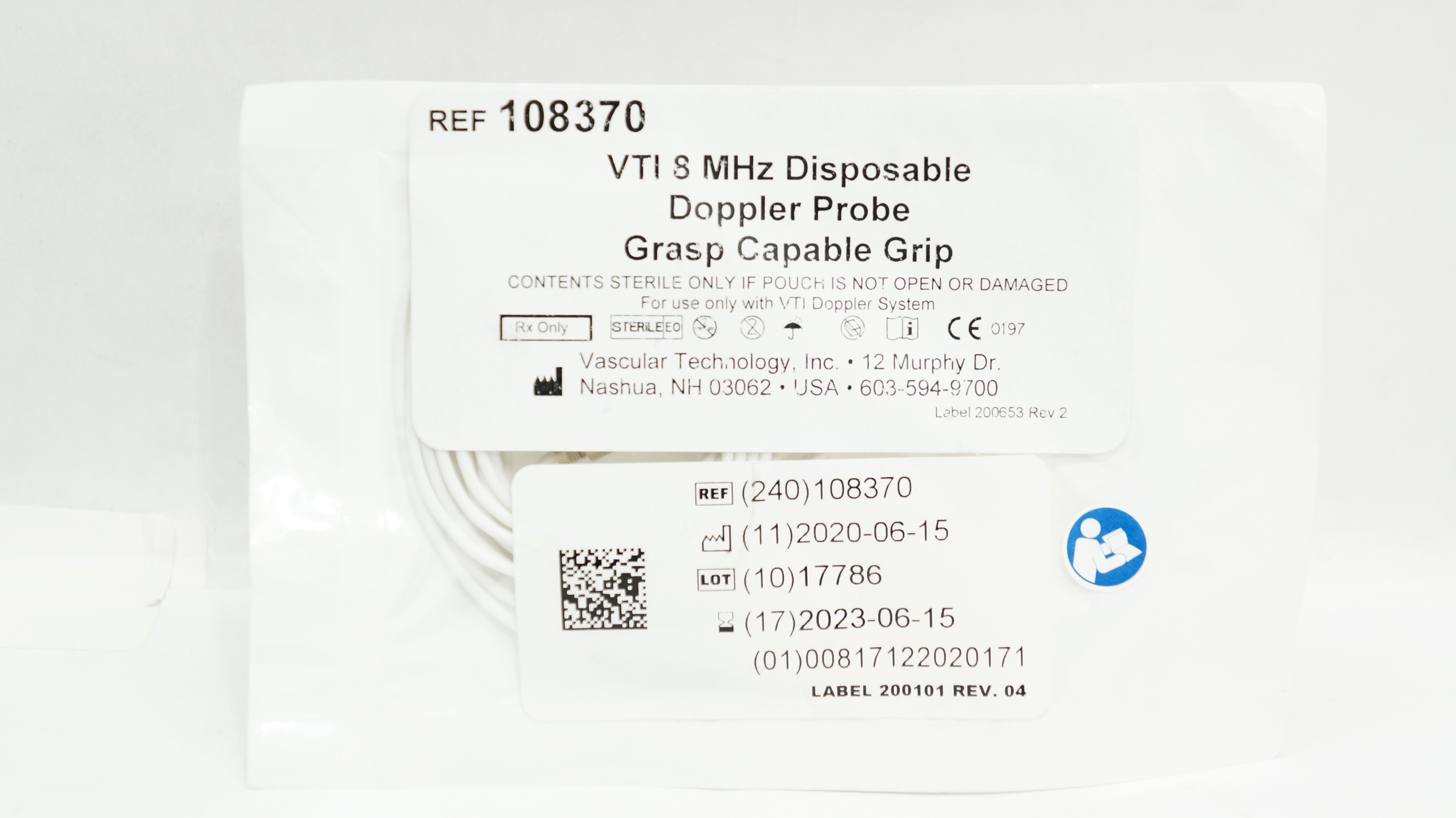 Vascular Technology 108370 VTI 8 MHz Disposable Doppler Probe (x)