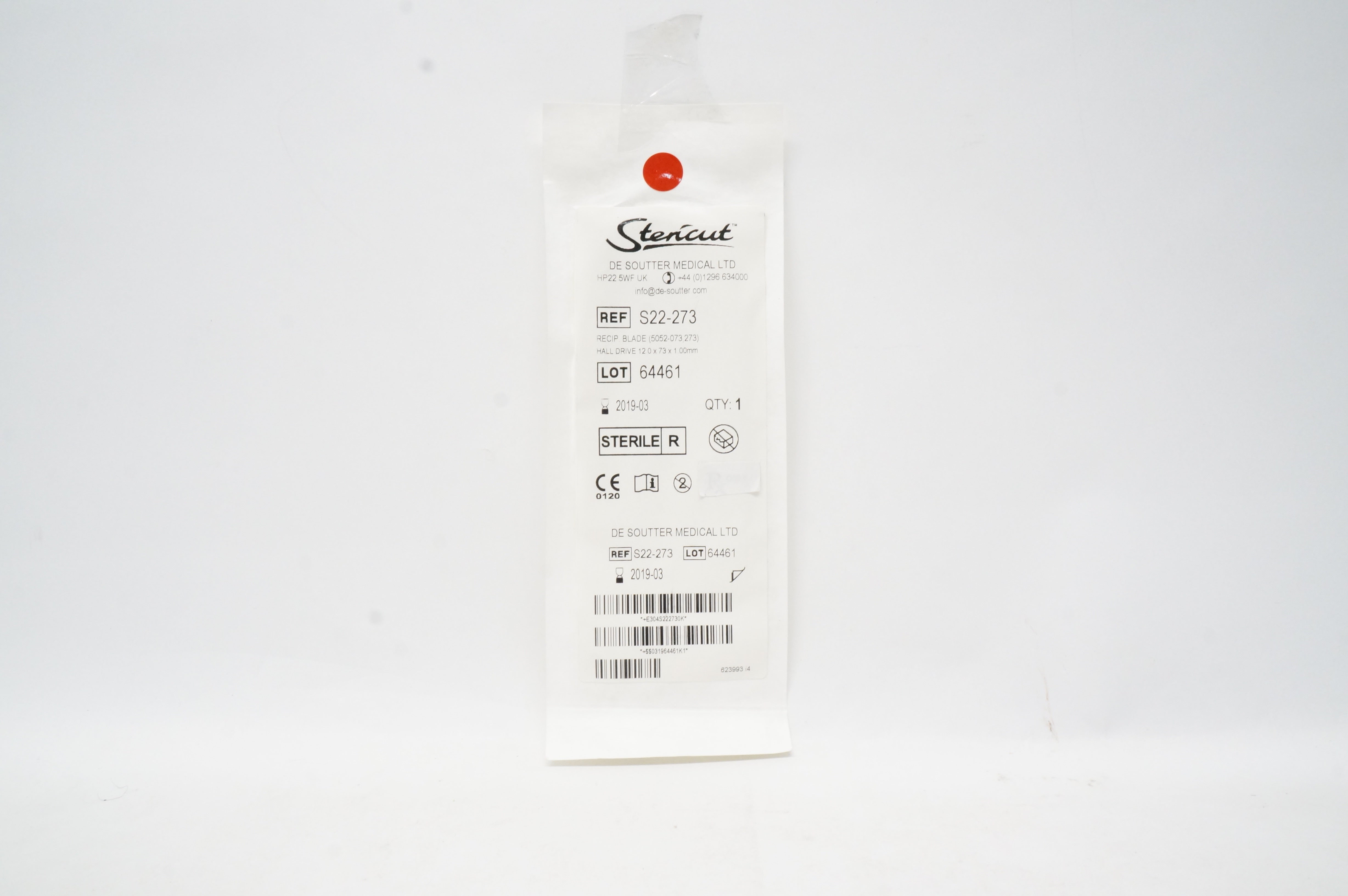 De Soutter Medical S22-273 Stericut Recip Blade (x)