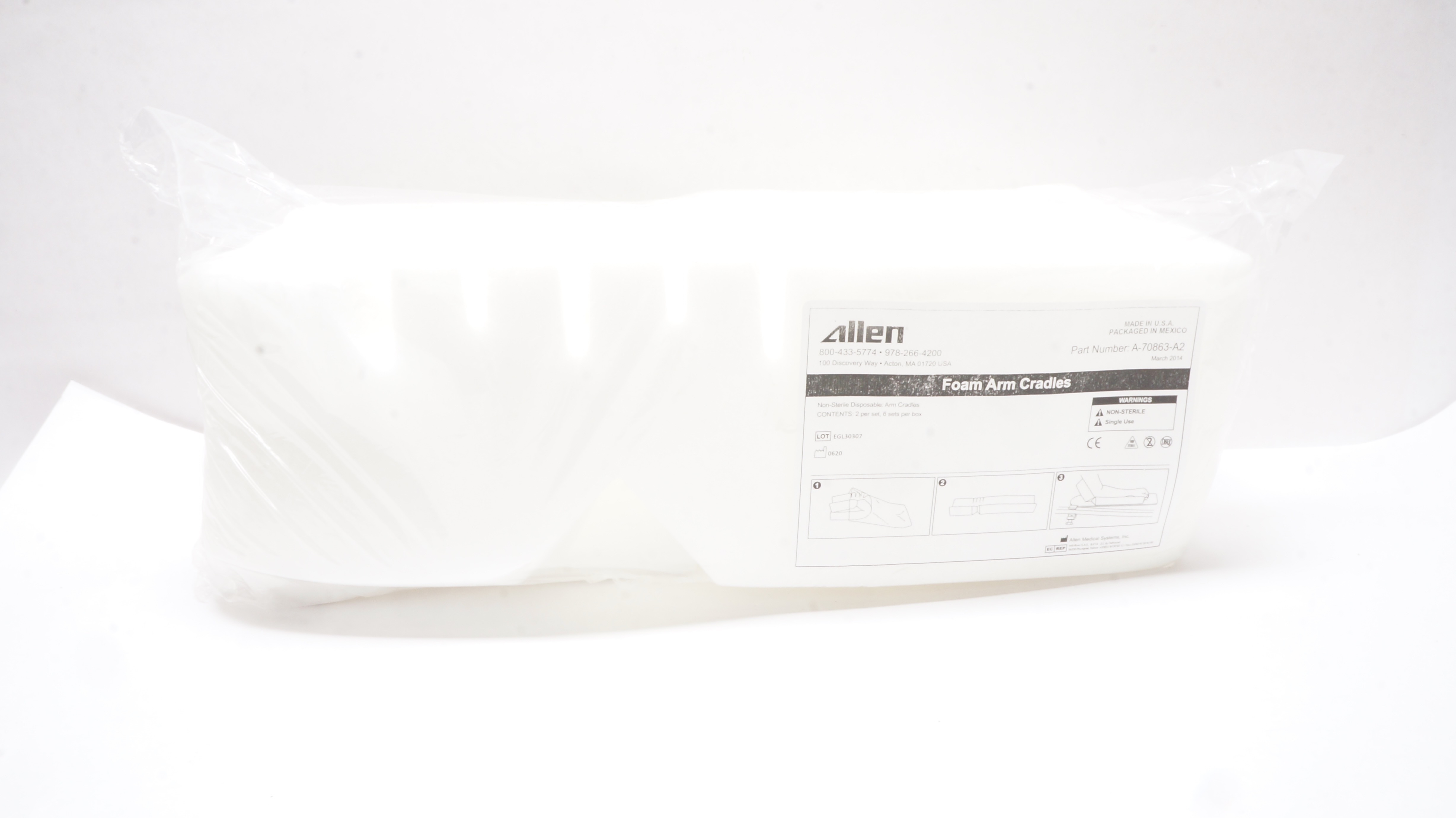 Allen Medical Foam Arm Cradles 2 Per Set 6 Sets Per Box