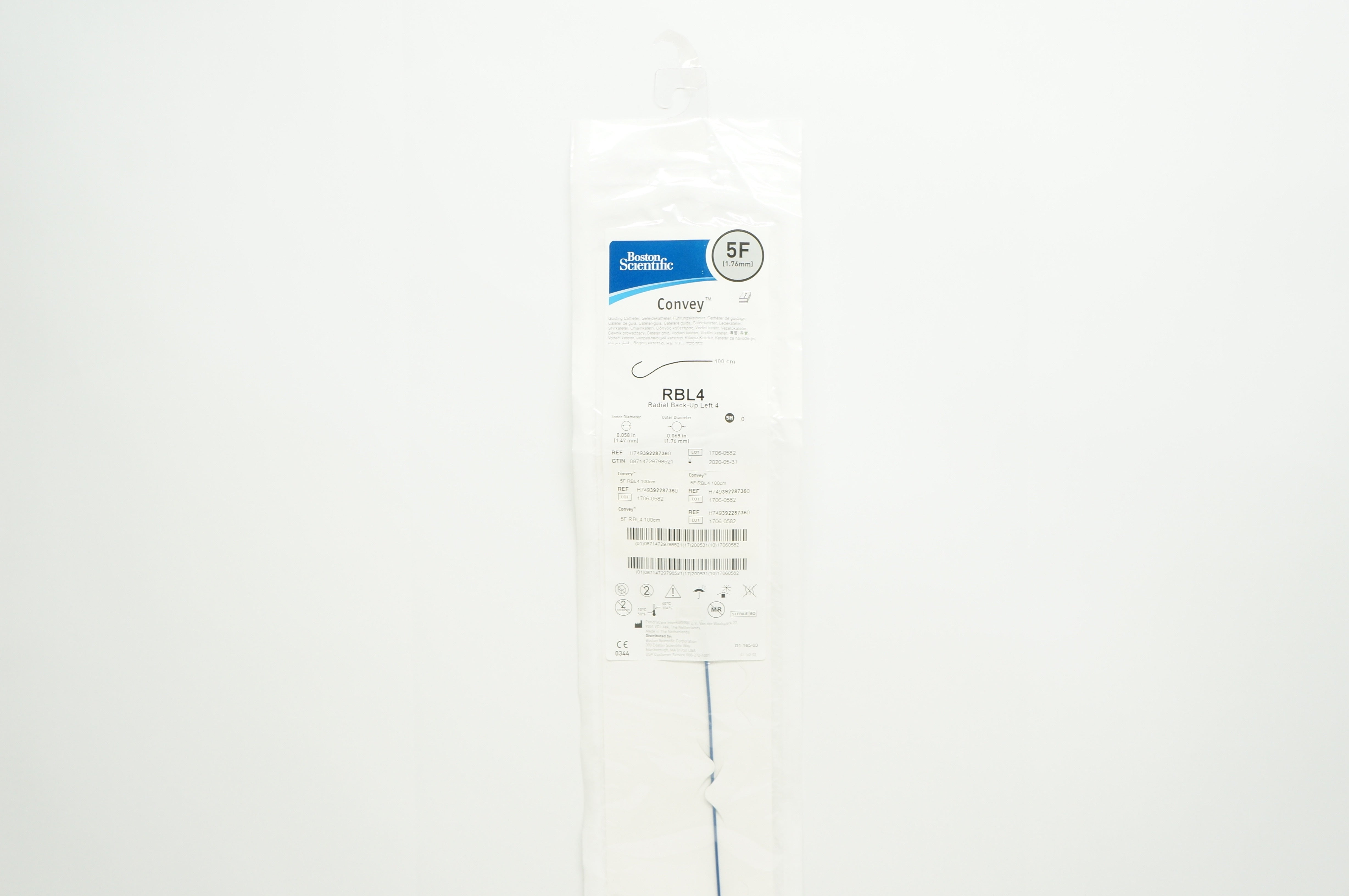Boston Scientific 39228736 Convey Guiding Cath. 5F x100cm, RBL4 (x)