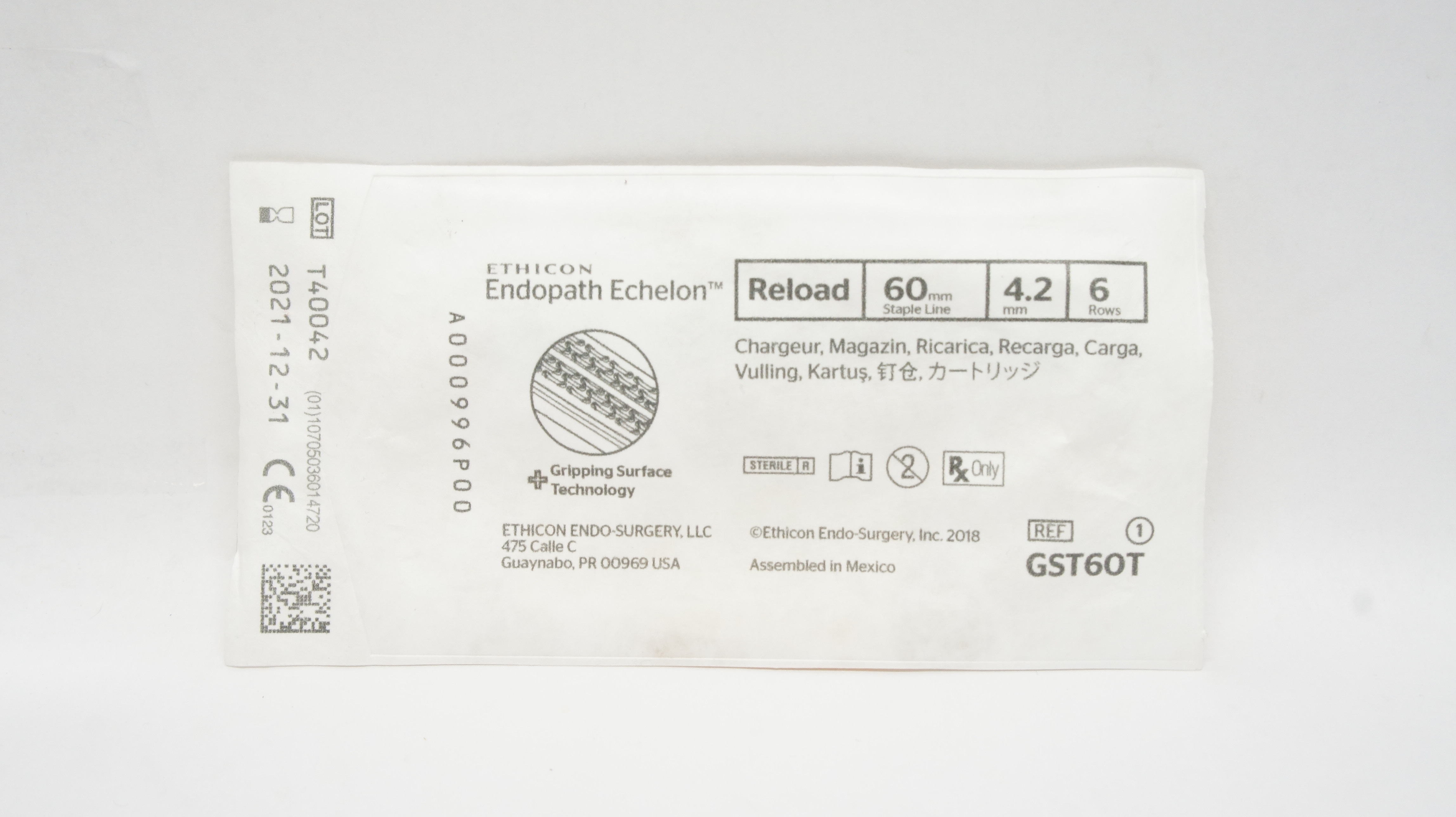 Ethicon GST60T Endopath Echelon Reload 60mm x 4.2mm 6 Rows (x)