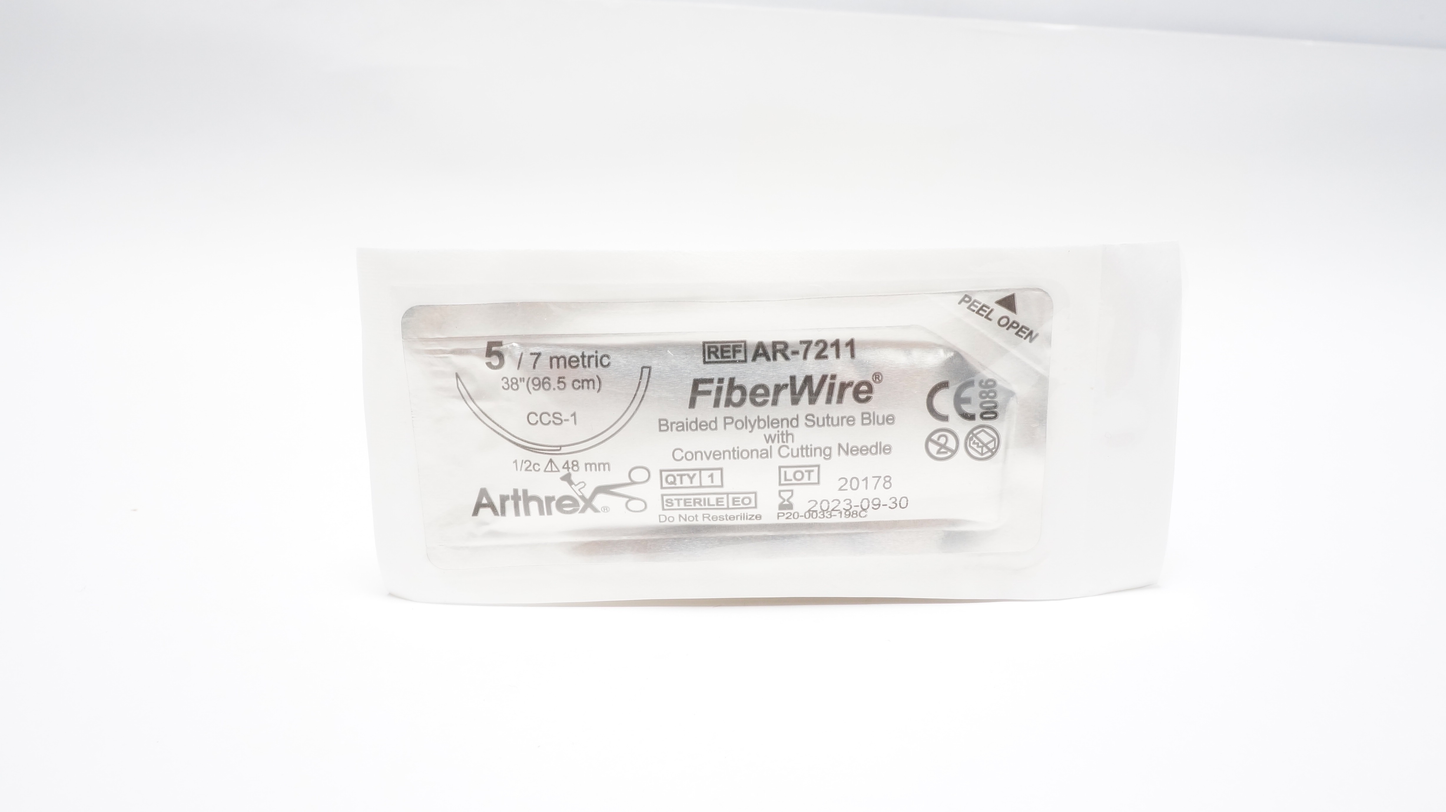 Arthrex AR-7211 5 FiberWire Braided Polyblend Stre CCS-1 1/2 48mm, 38inch (x)