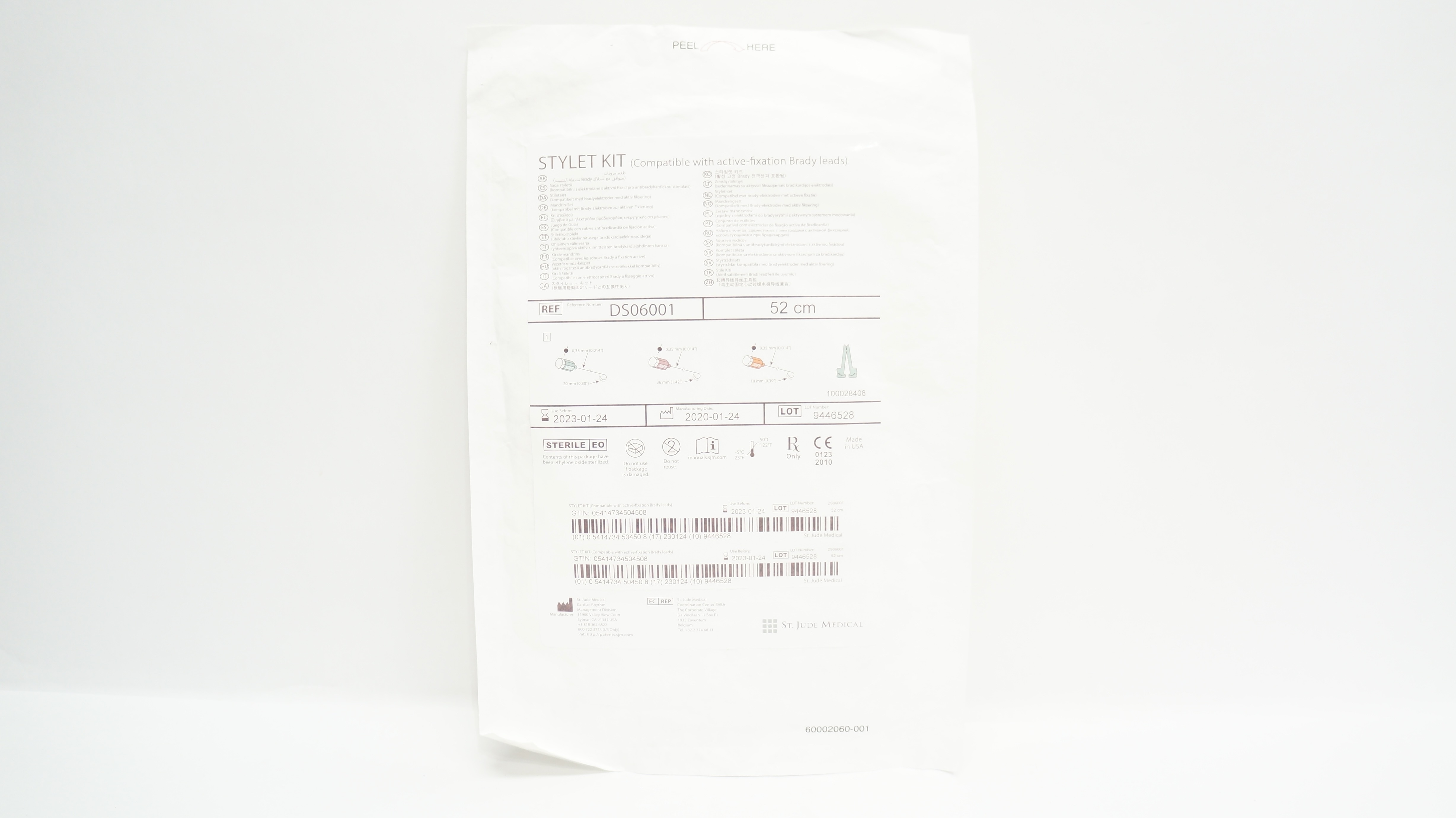 St. Jude Medical DS06001 Stylet Kit 52cm (x)