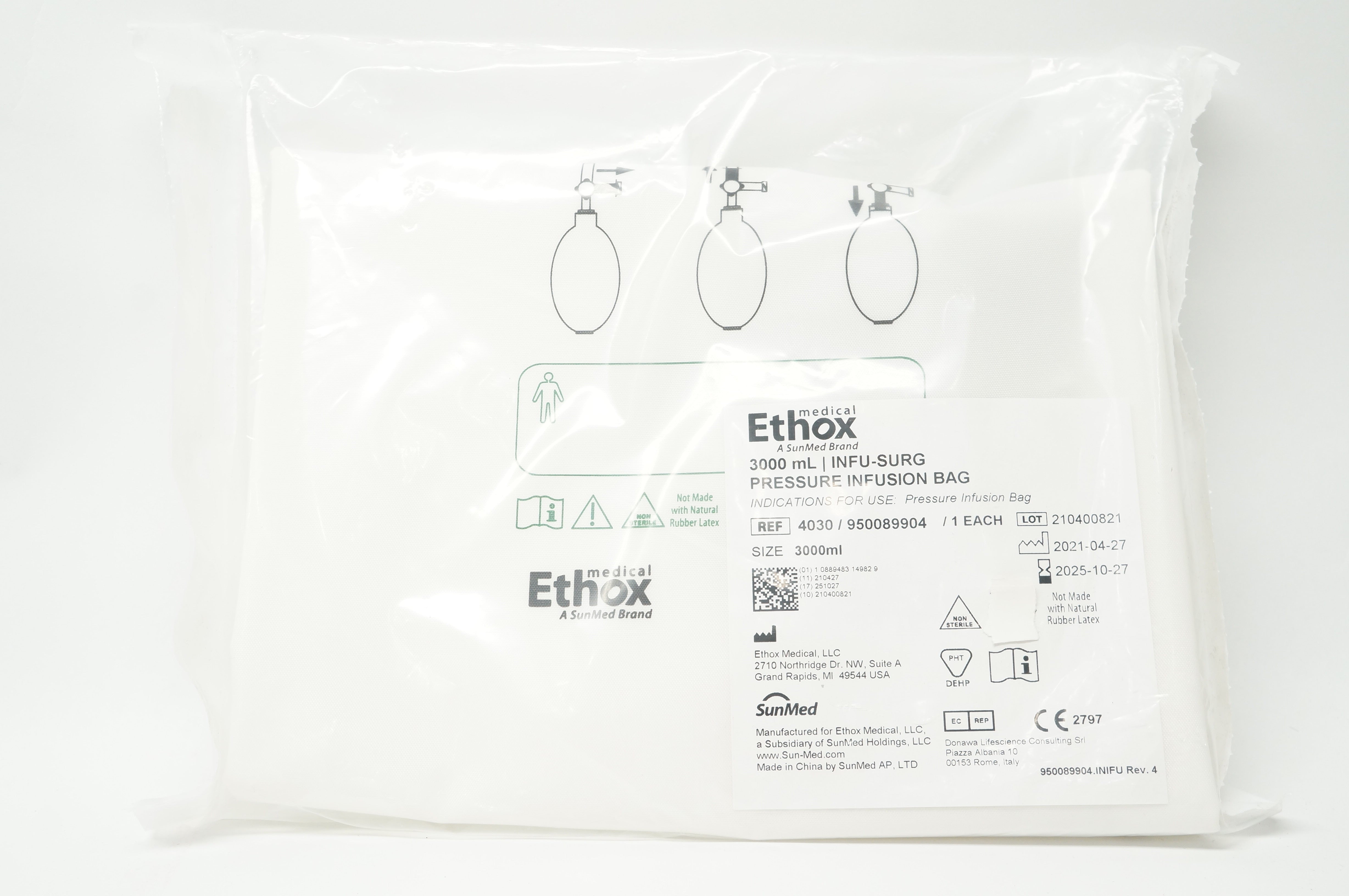 Ethox Medical 4030 / 950089904 Infu-Surg Pressure Infusion Bag 3000mL
