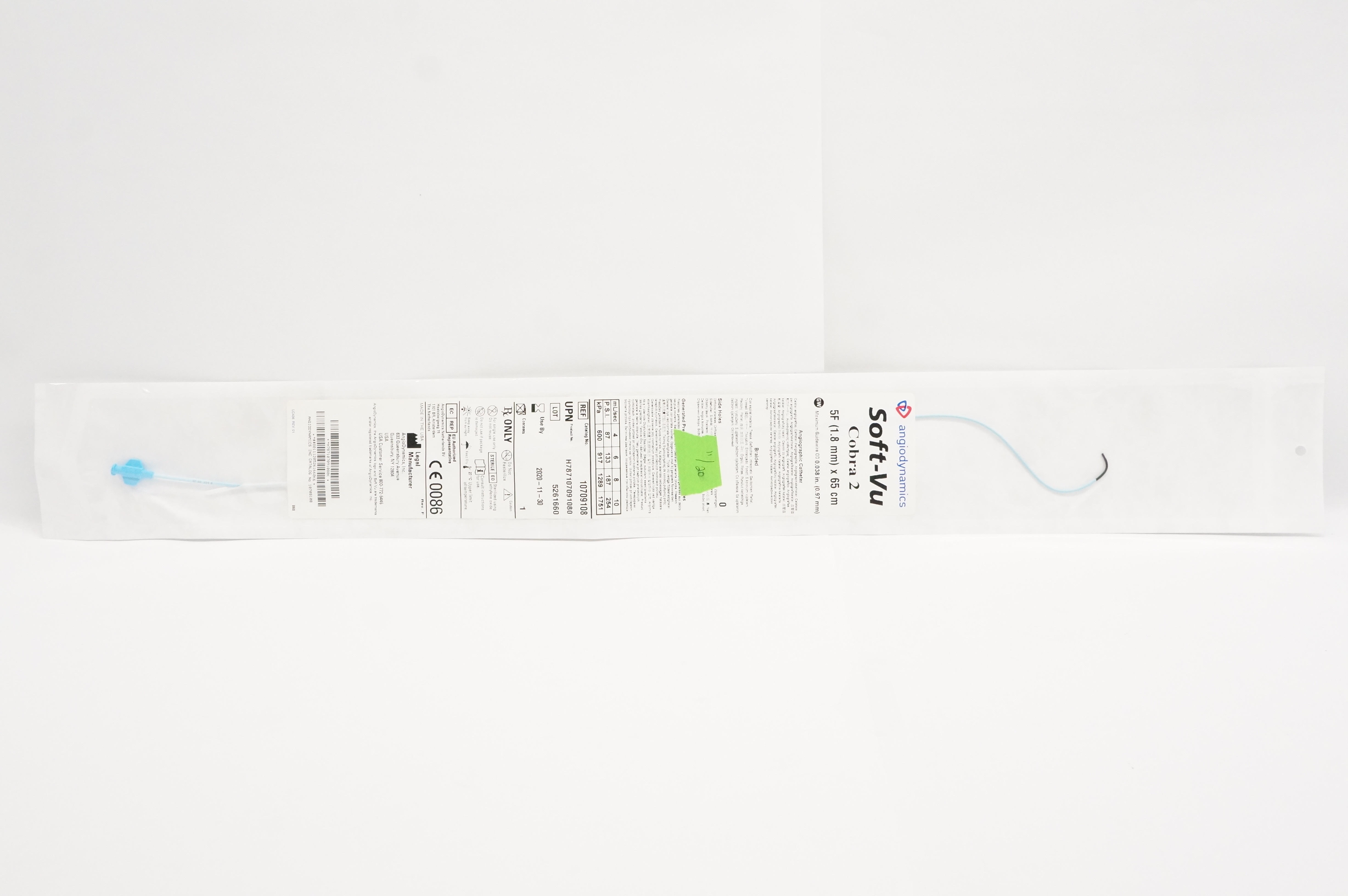 Angiodynamics 10709108 Soft-Vu Cobra Angiographic Cath. 5F x 65cm (x)