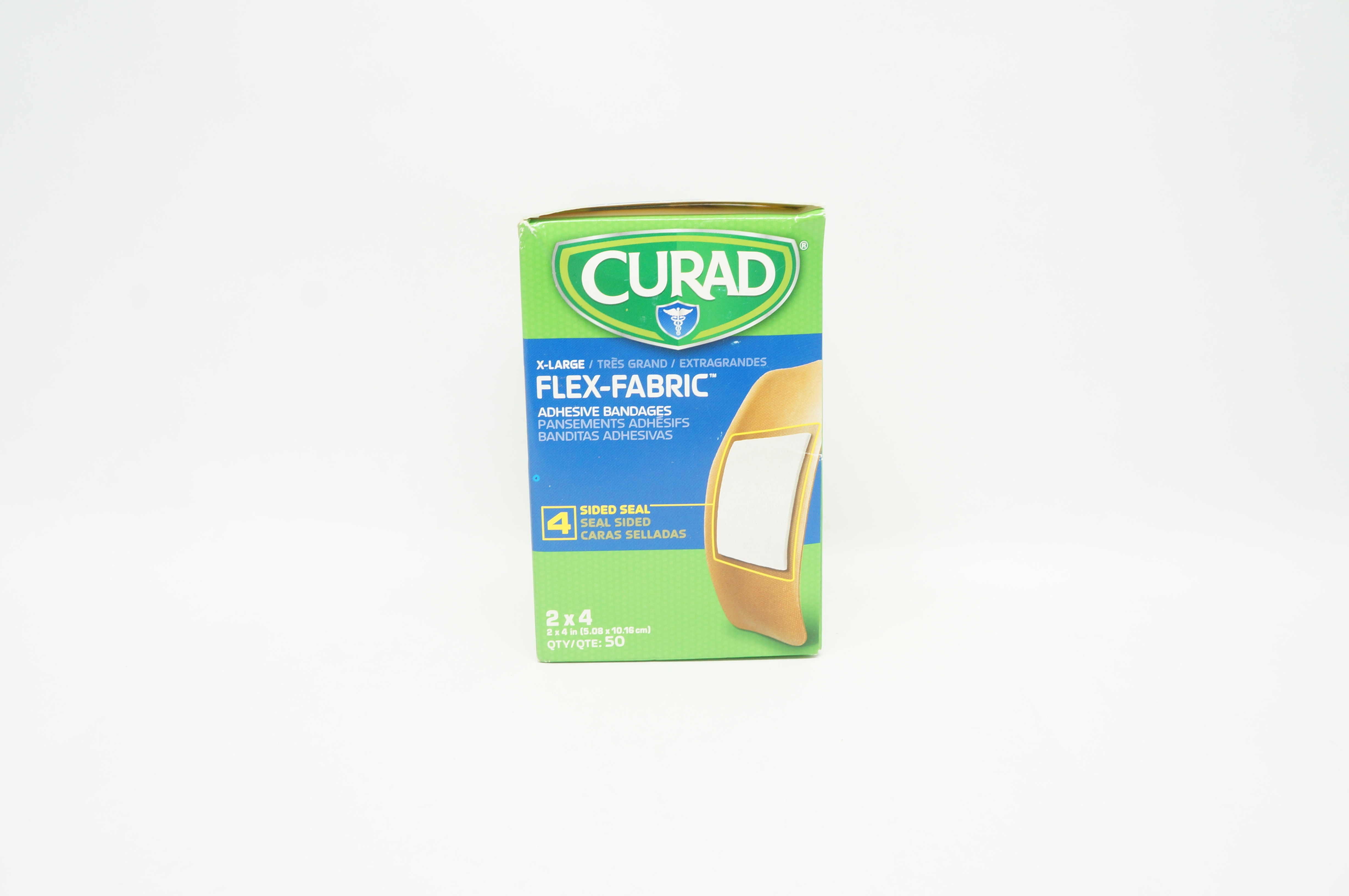 Medline NON25524 Flex-Fabric Adhesive Bandages, X-Large 2 x 4inch - Box of 50