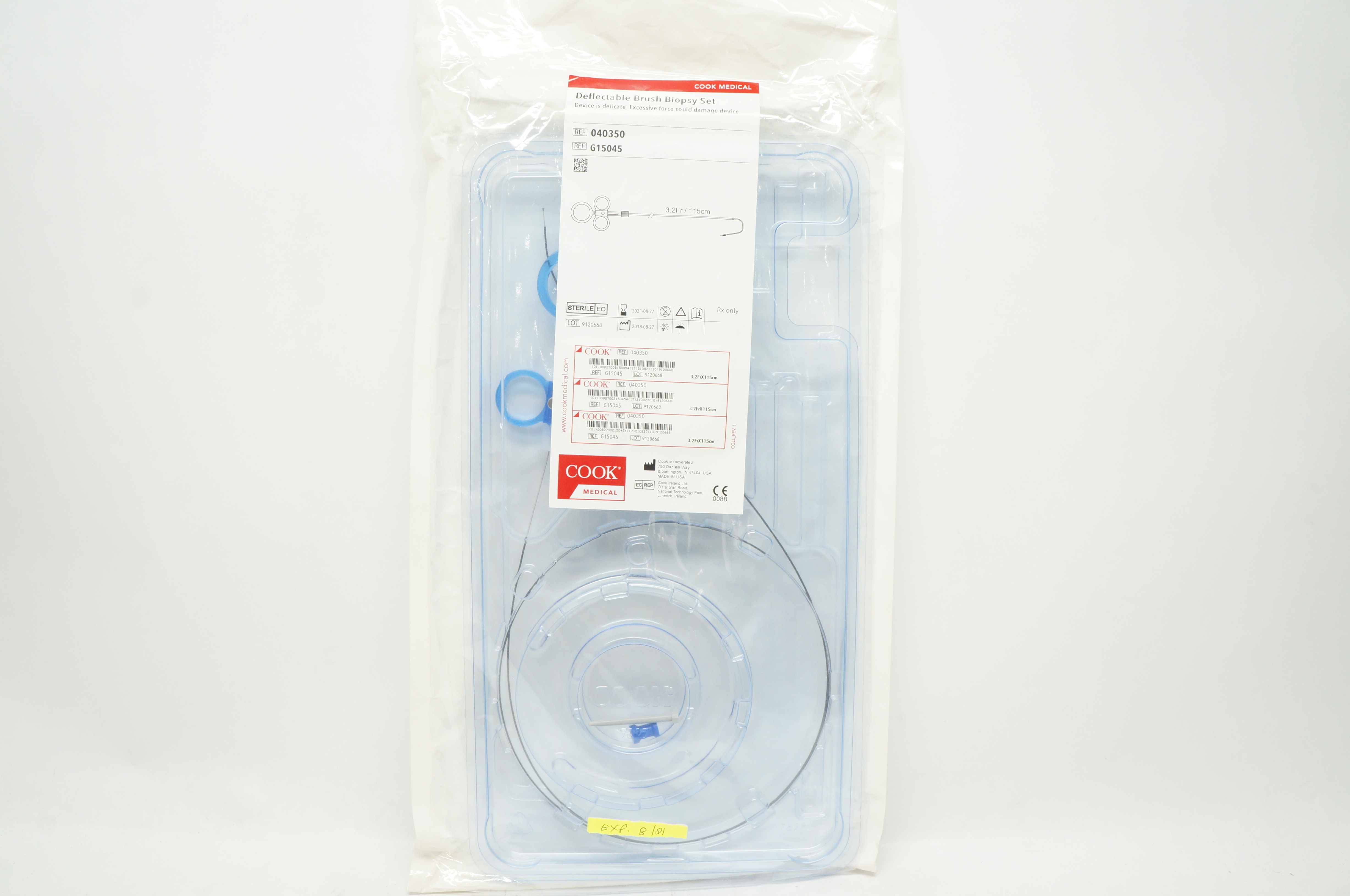 Cook Medical G15045 Deflectable Brush Biopsy Set 3.2Fr x 115cm (x)