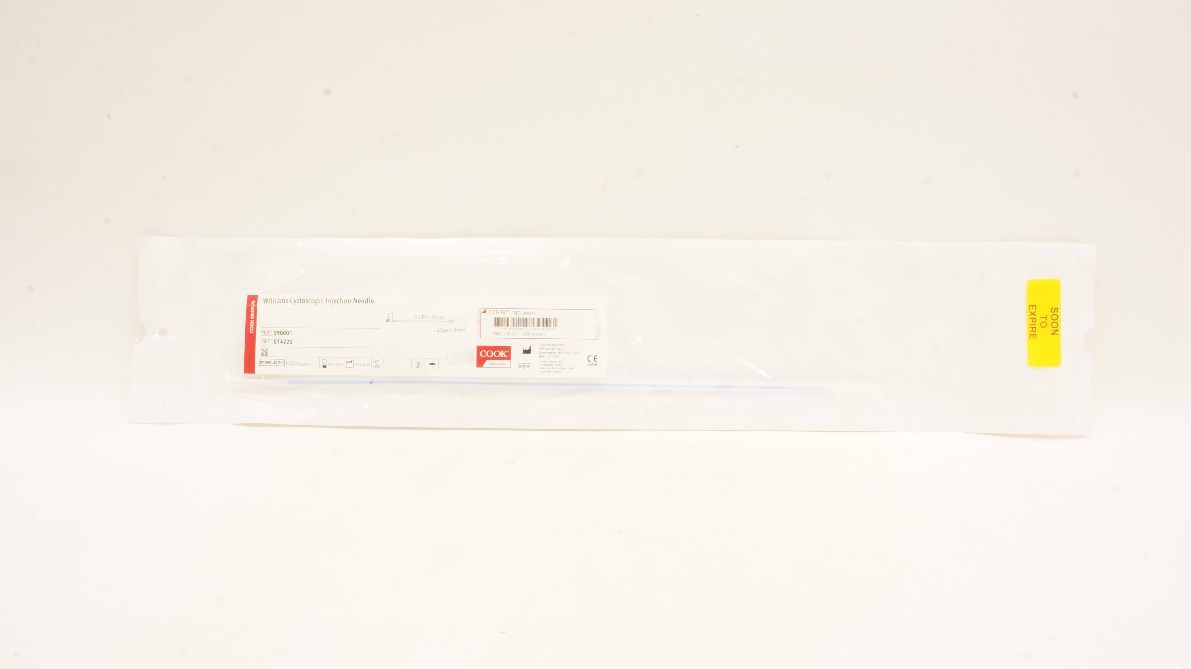 Cook Medical G14220 Williams Cystoscopic Injection Ndle  5.0Fr x 23Ga (x)