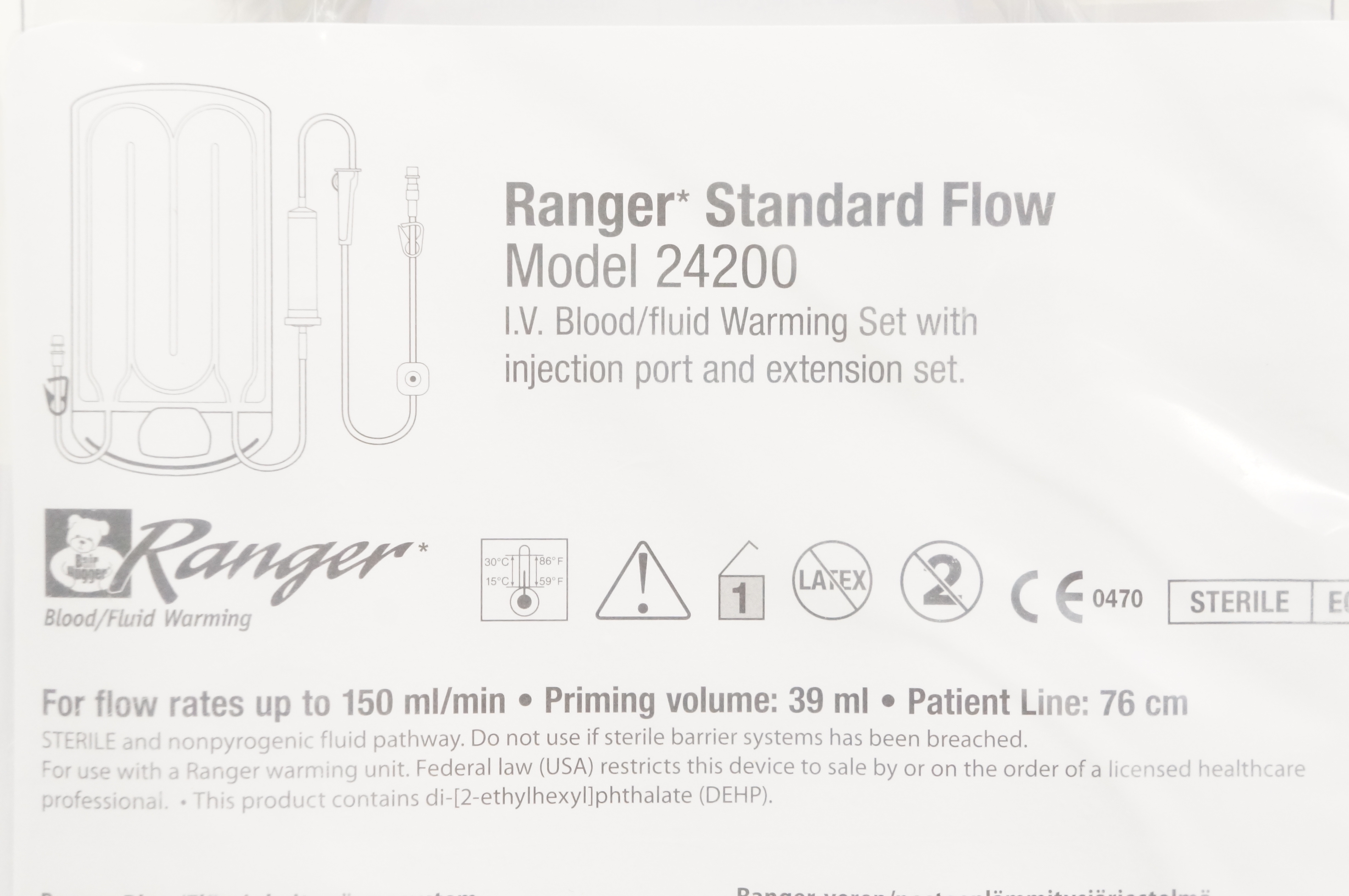 Arizant Medical 24200 Ranger Standard Flow Blood/Fluid Warming Set (x)