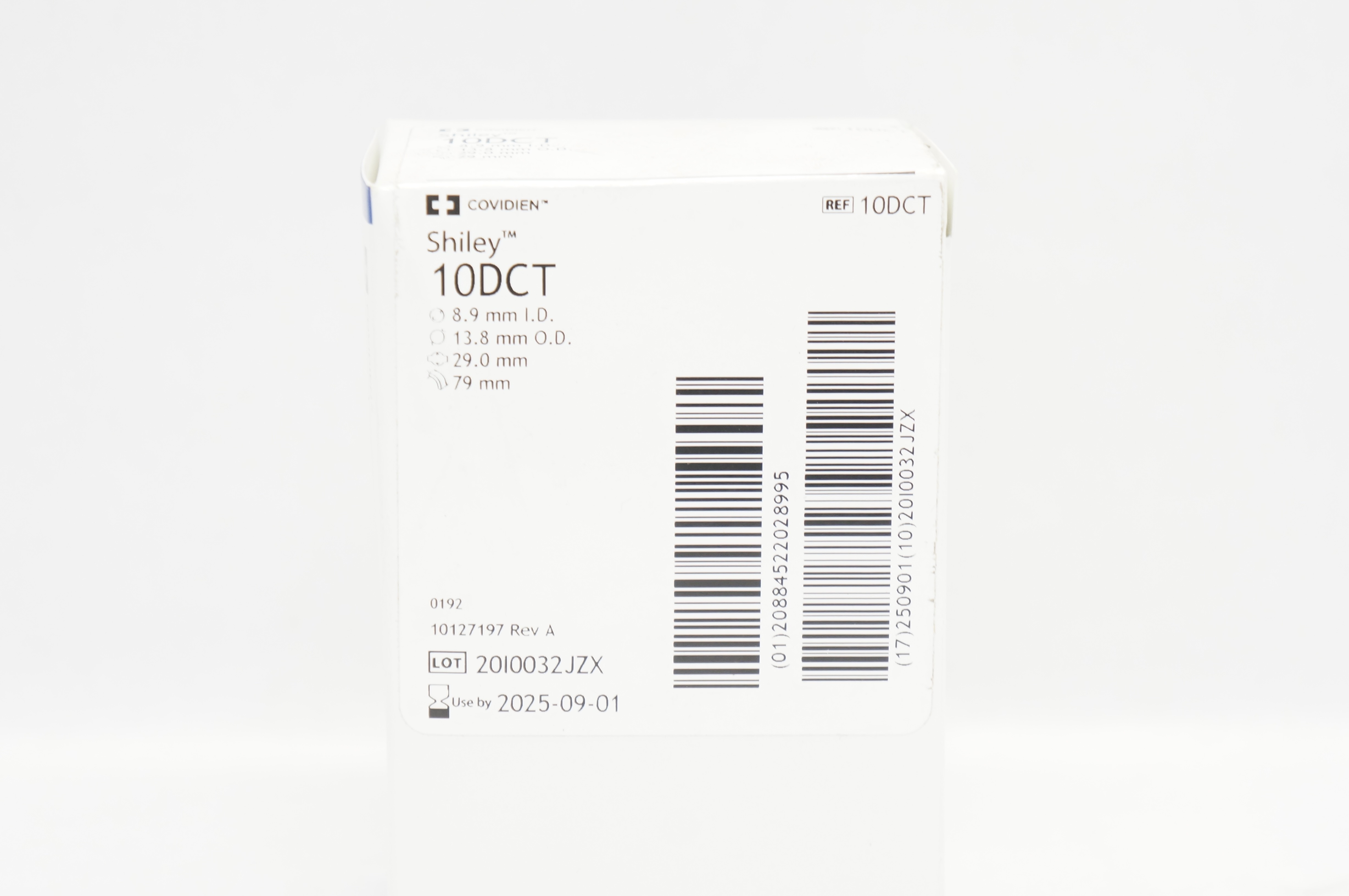 Covidien 10DCT Shiley Tracheostomy Tube Cuffed 8.9ID x 13.8 OD x 29.0 x 79mm
