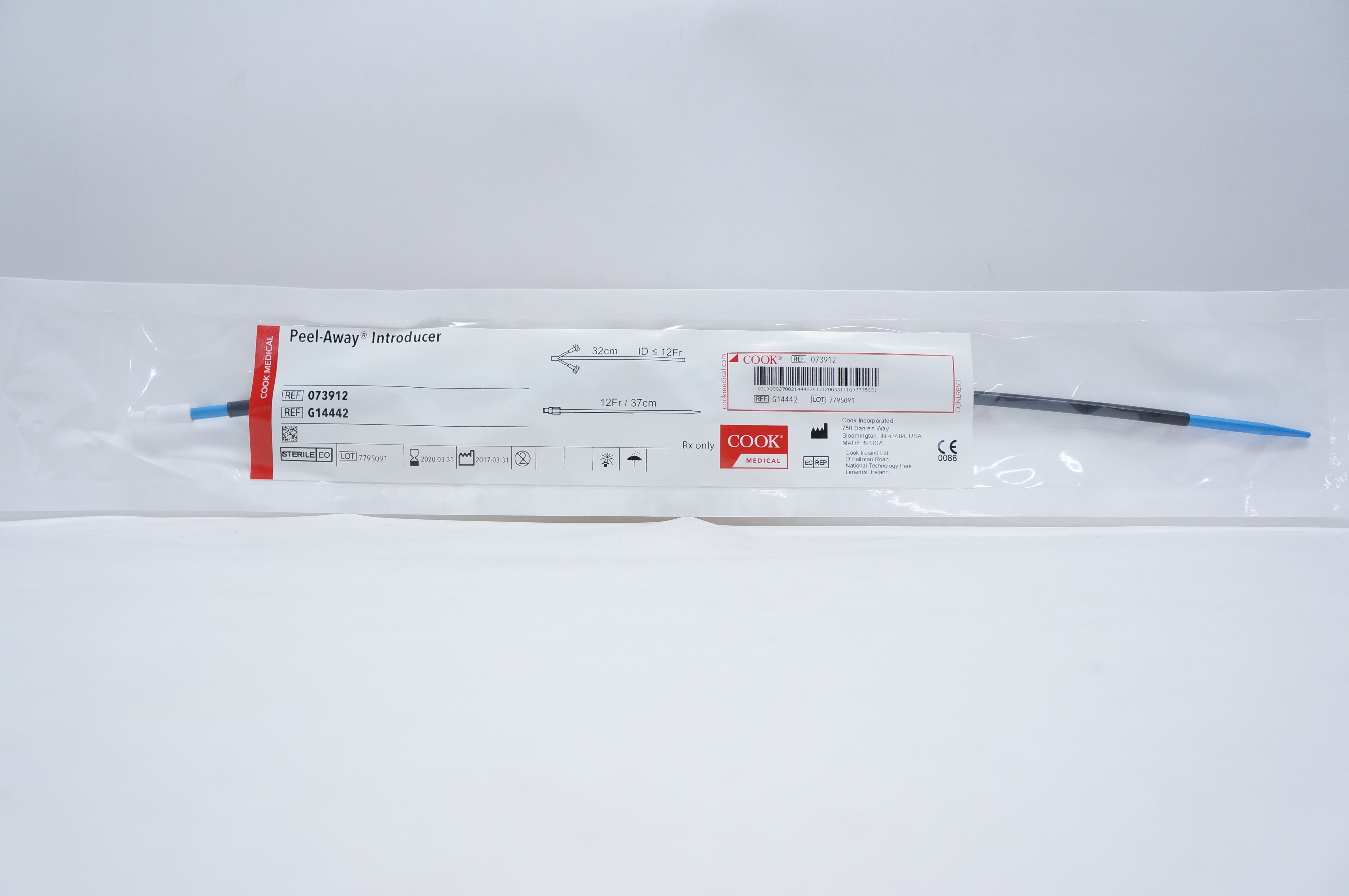 Cook Medical G14442 Peel-Away Introducer 12Fr. x 37cm (x)