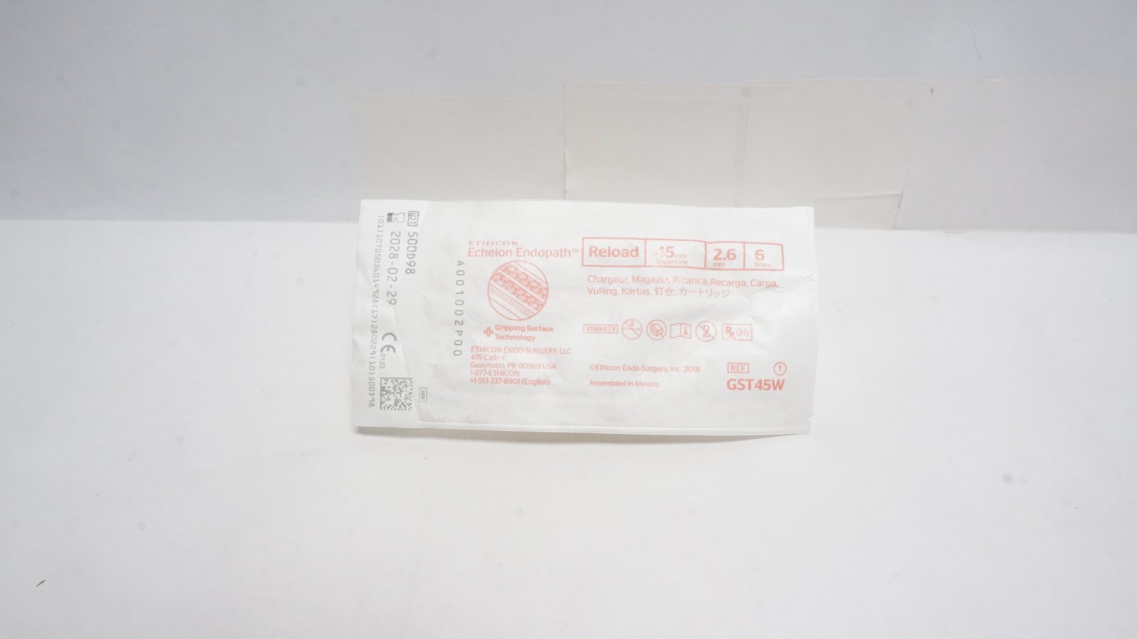 Ethicon GST45W Echelon Endopath Reload 45mm 2.6mm 6 Rows