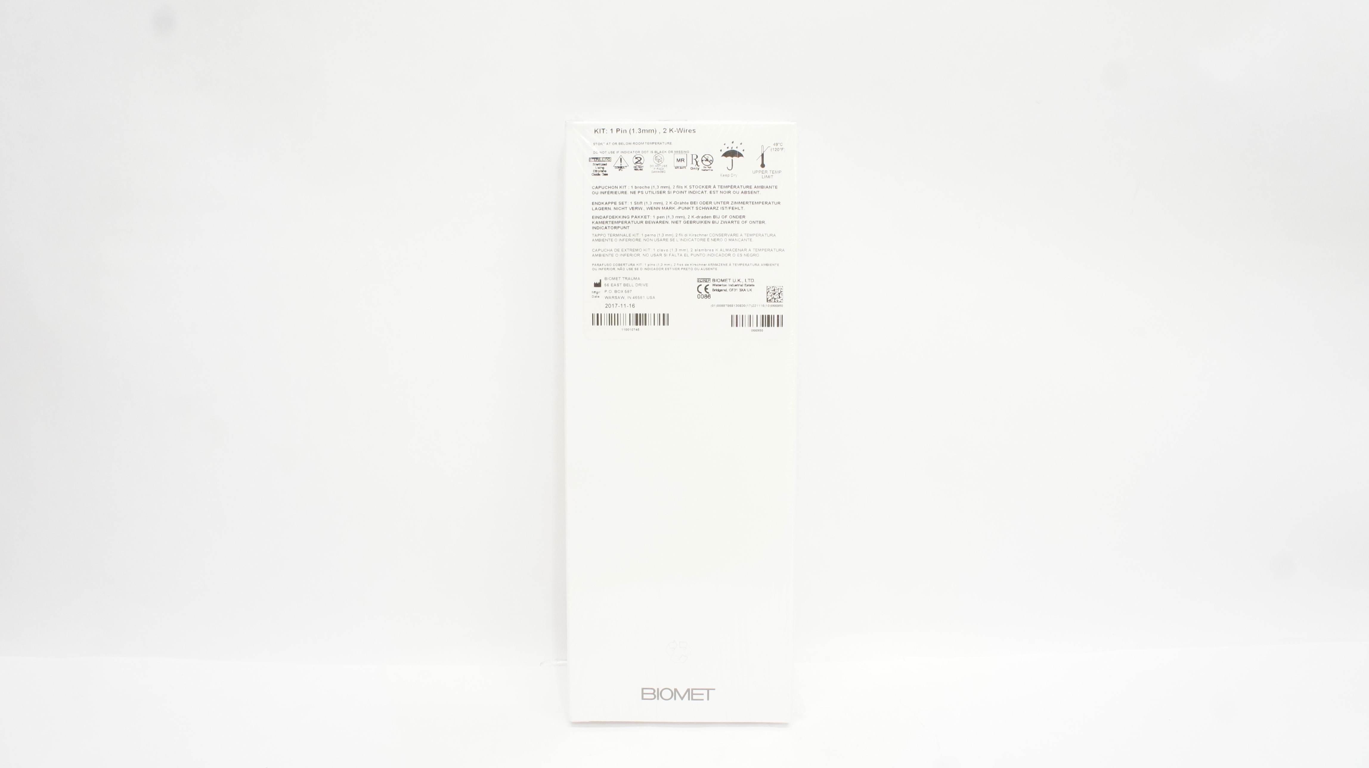 Biomet 110010745 Orthosorb LS 1.3mm Tapered Pin Kit (x)