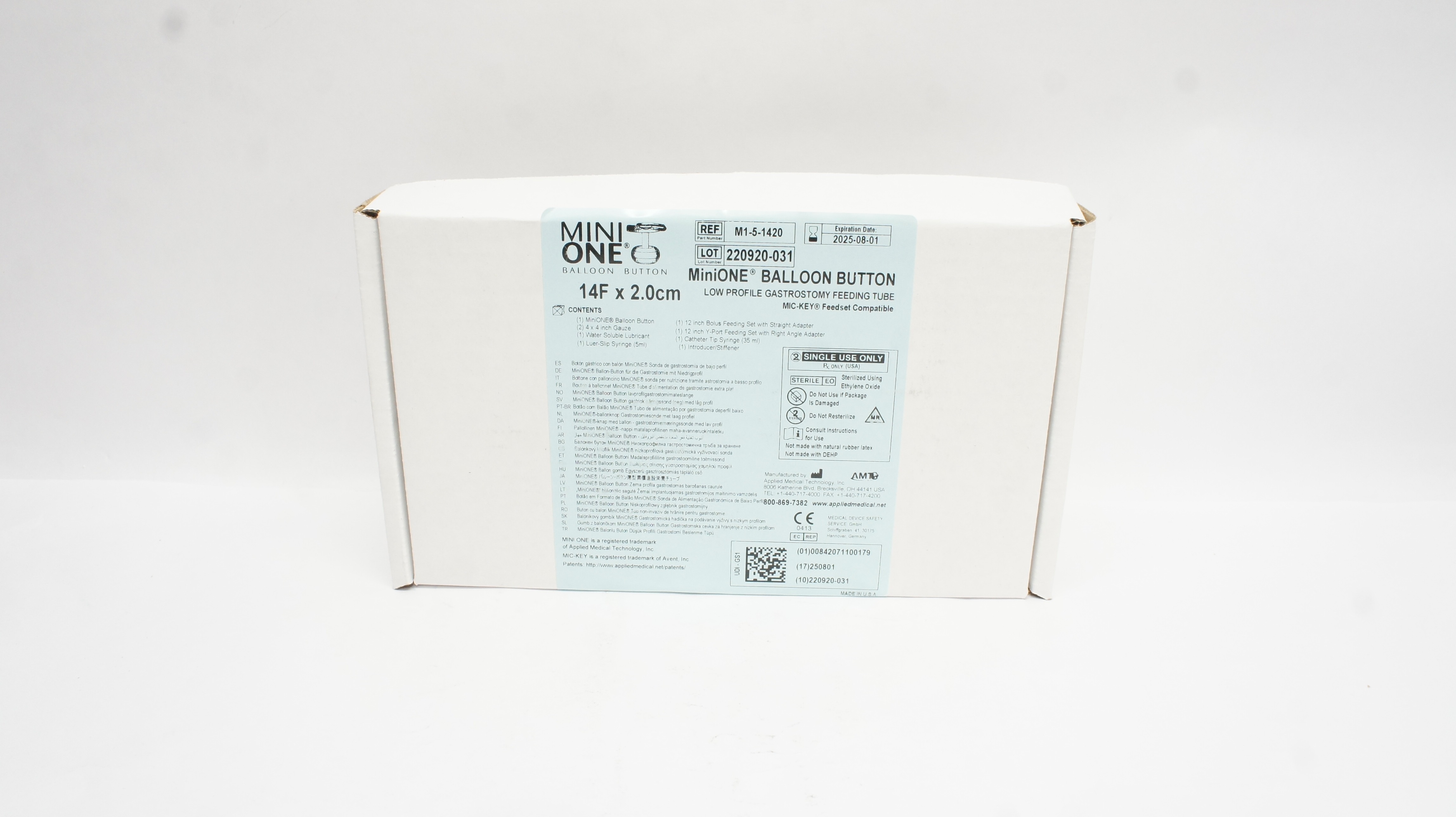 Applied Medical M1-5-1420 ENFit MiniOne Balloon Button 14F x 2.0cm