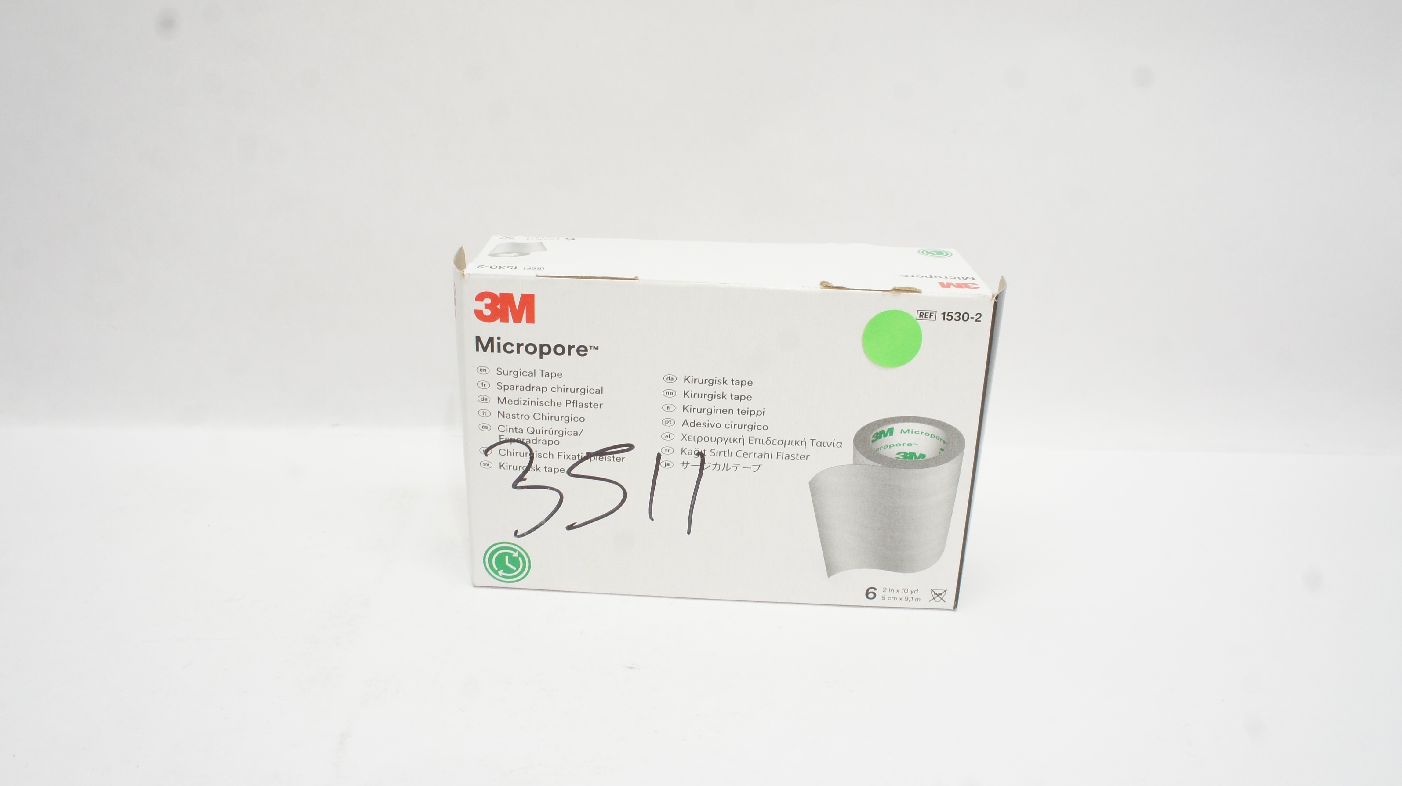3M 1530-2 Micropore Surgical Tape 2inch x 10yd - Box of 6
