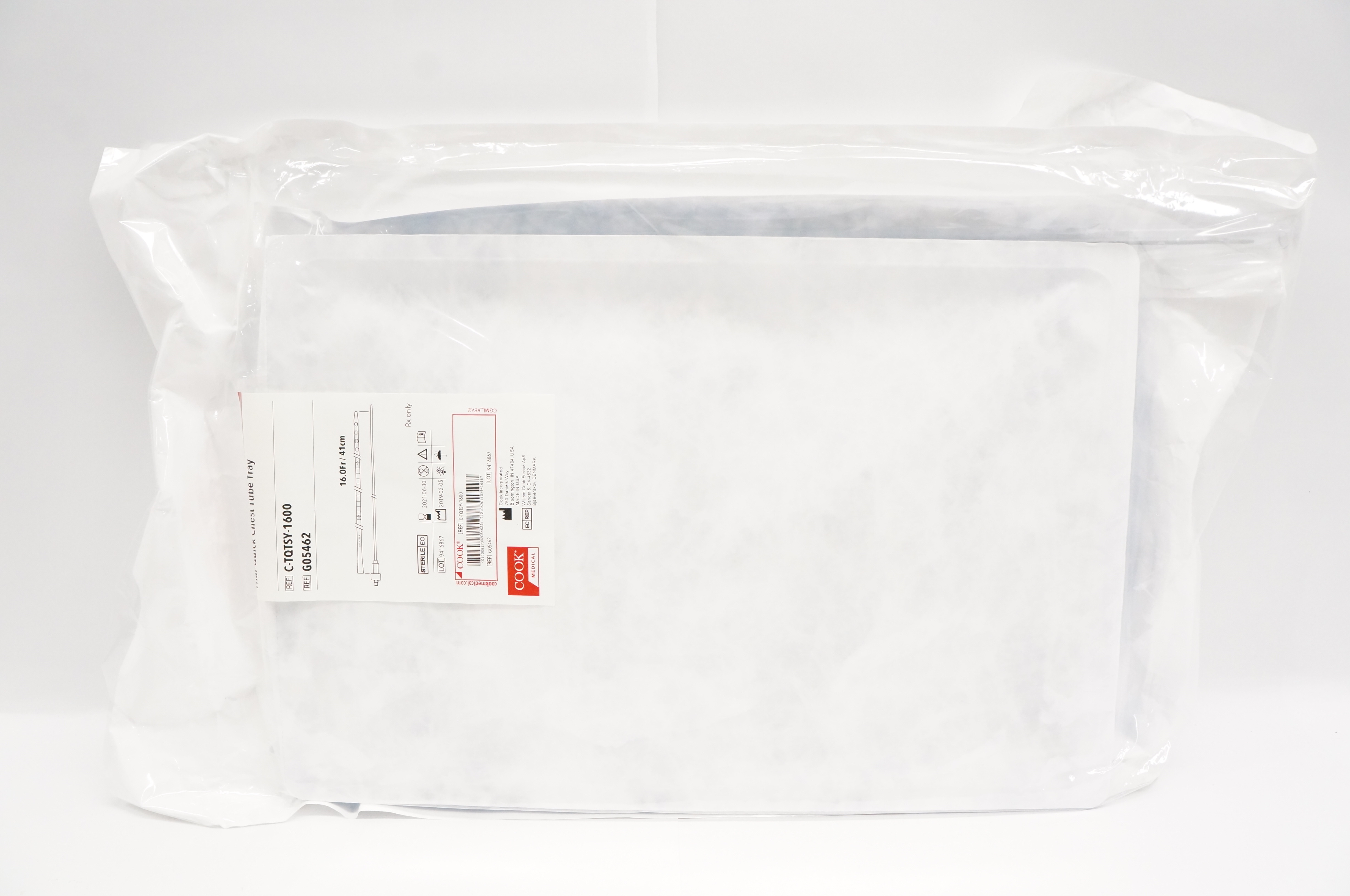 Cook Medical G05462 Thal-Quick Chest Tube Tray 16.0Fr x 41cm (x)