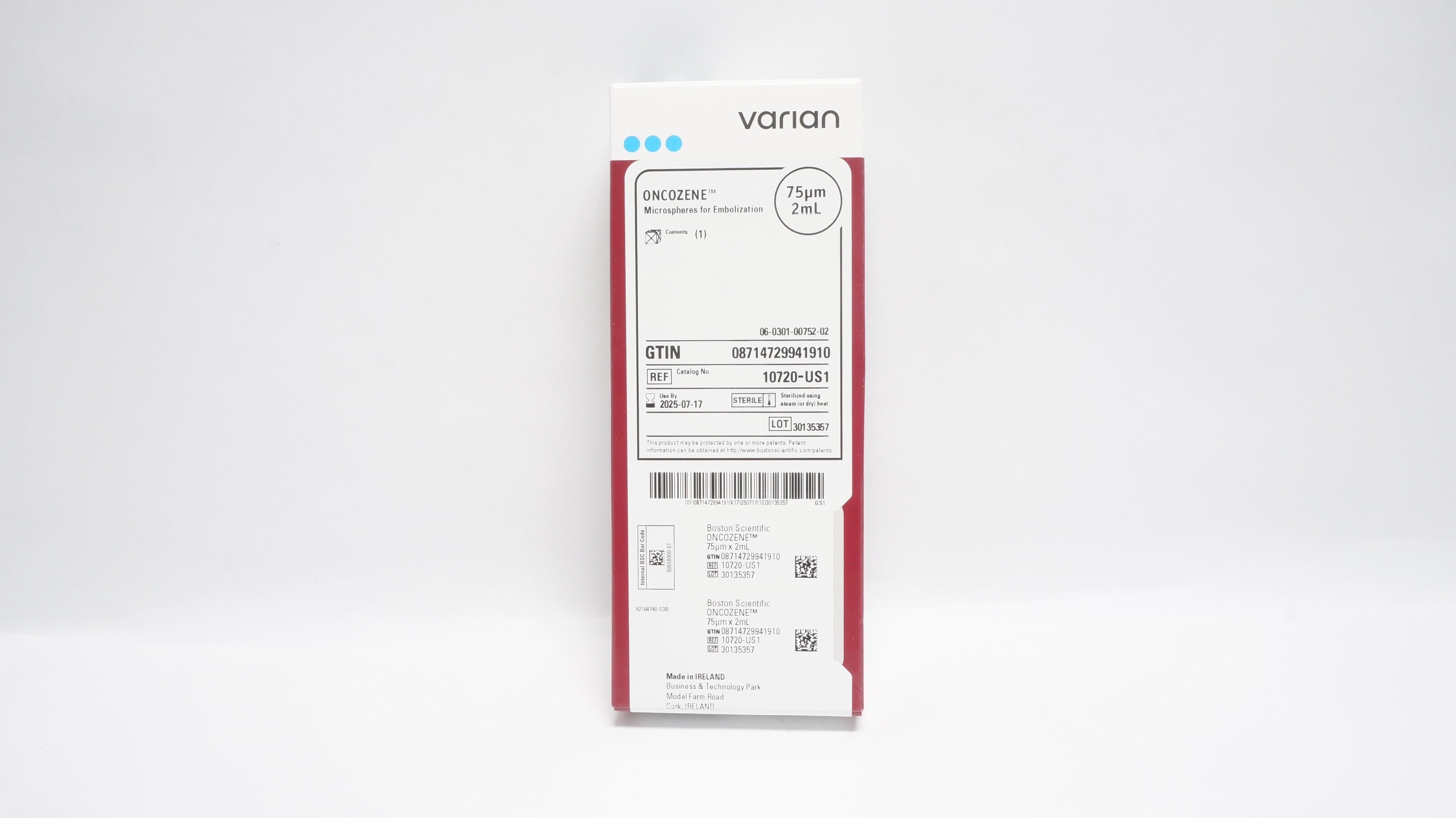 Boston Scientific 10720-US1 Varian Oncogene Microspheres for Embolization (x)