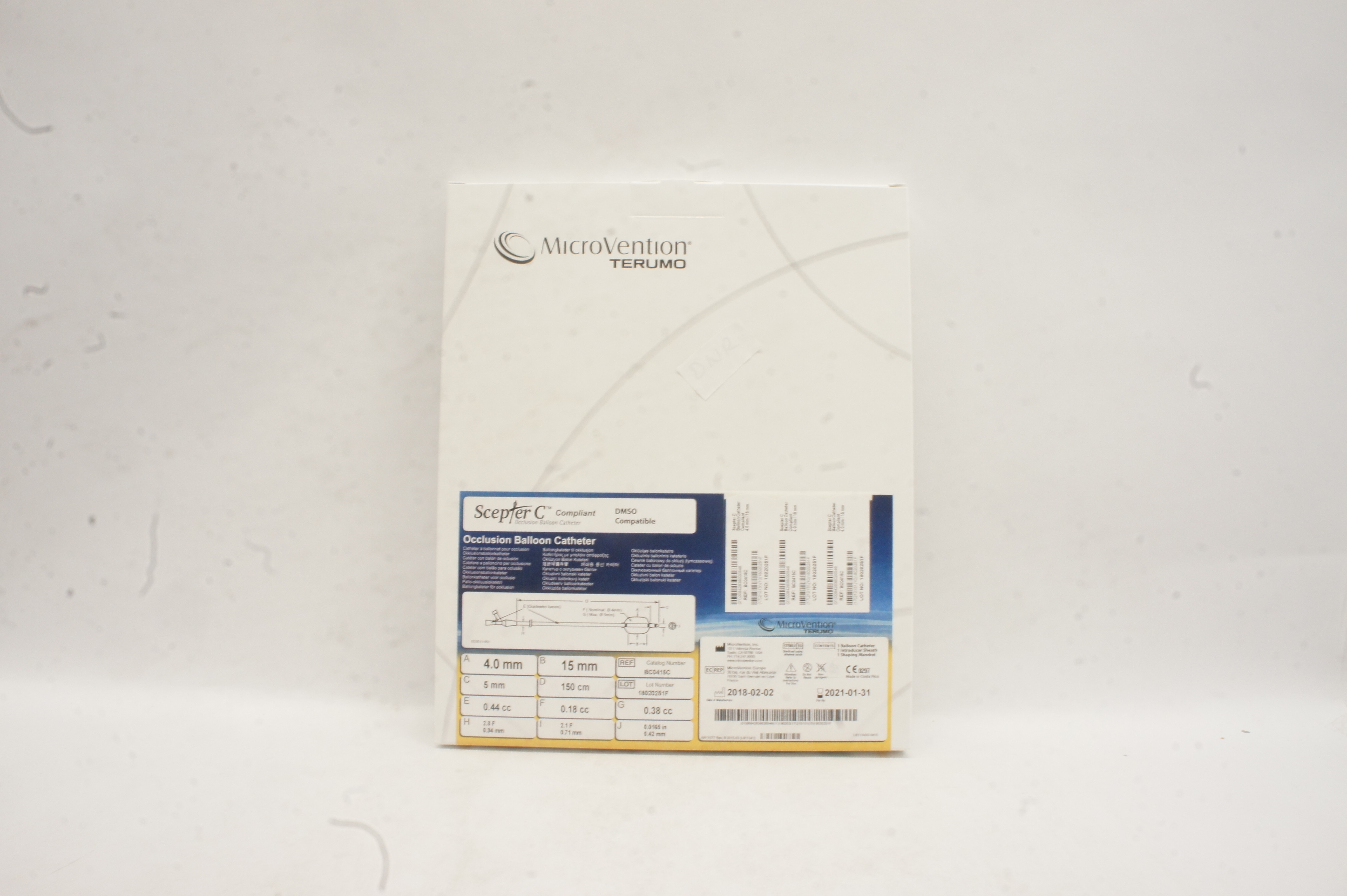 MicroVention BC0415C Scepter C Compliant Occlusion Balloon Catheter (x)