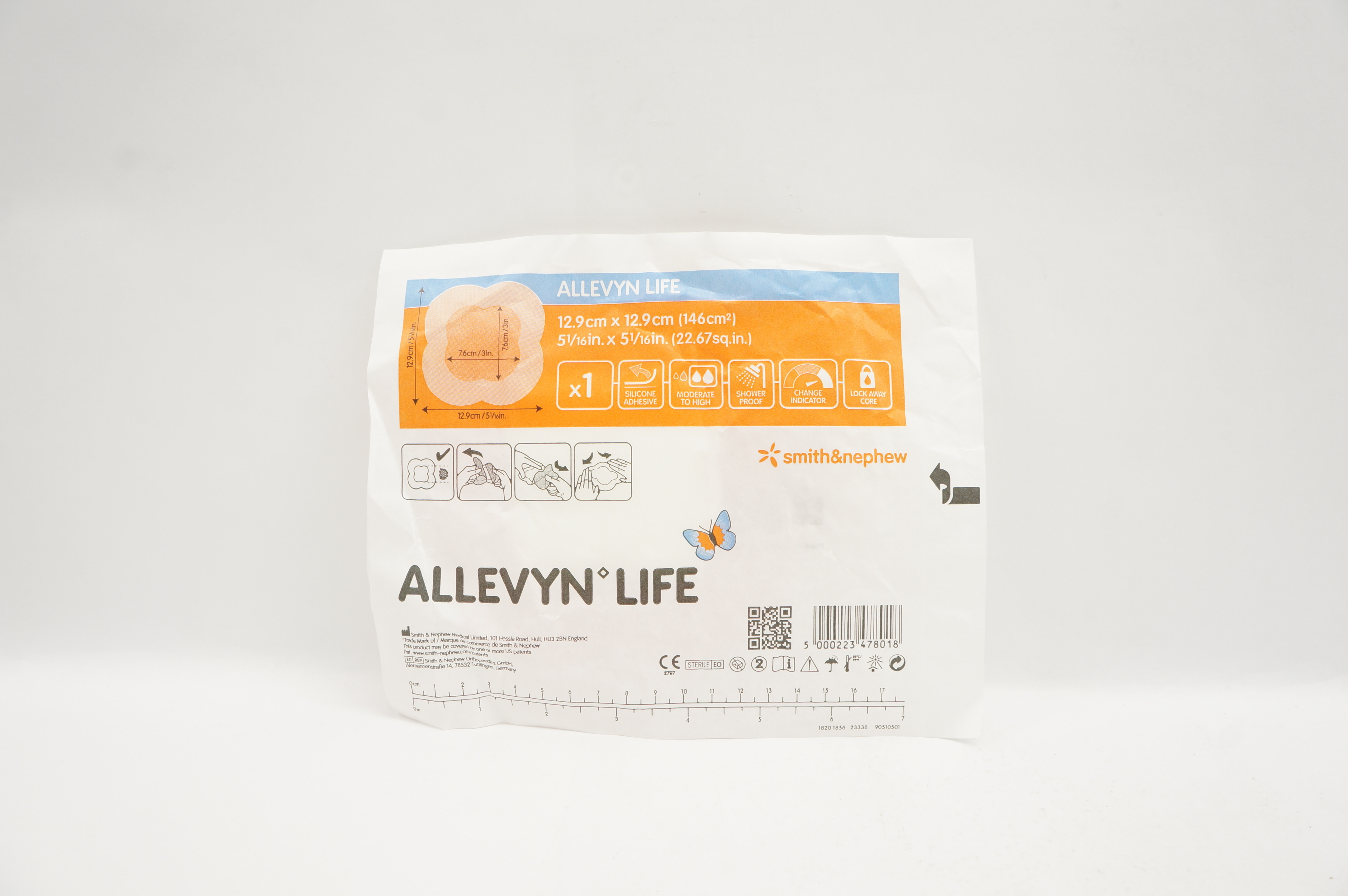 Smith&Nephew 66801068 ALLEVYN LIFE 5-1/16inch x 5-1/16inch